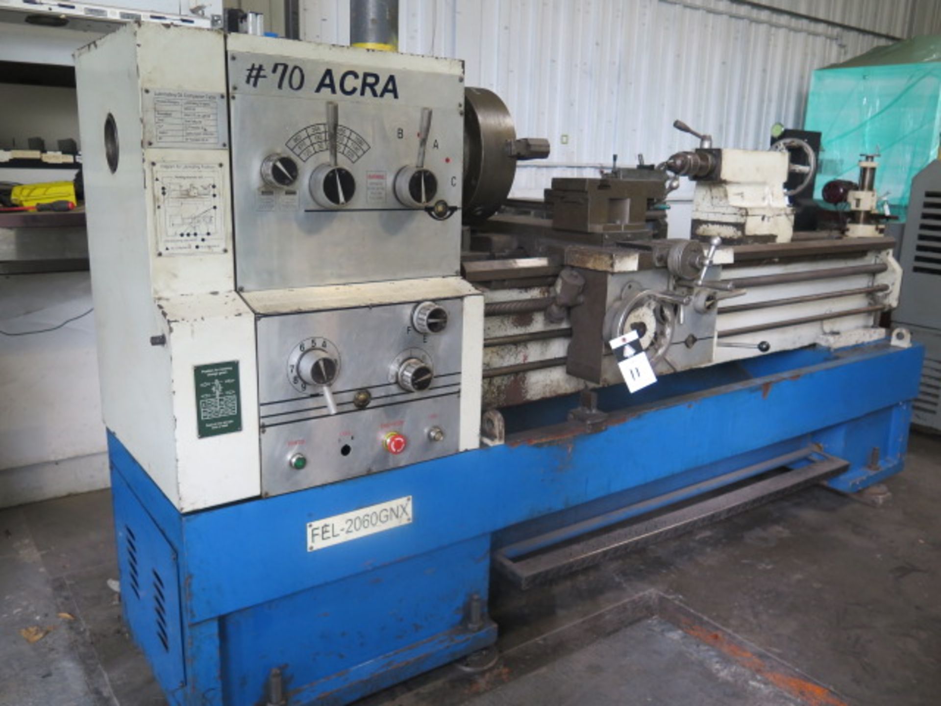 Acra FEL-2060GNX 20” x 60” Geared Head Gap Lathe w/ 32-1500 RPM, 3 1/8” Thru Spindle Bore,SOLD AS IS - Image 2 of 16