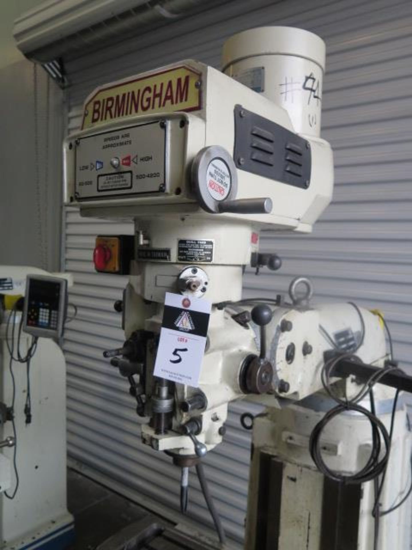 2006 Birmingham X6323A Vertical Mill s/n 063416 w/ Newall C80 Programmable DRO, 3Hp Motor,SOLD AS IS - Image 4 of 11