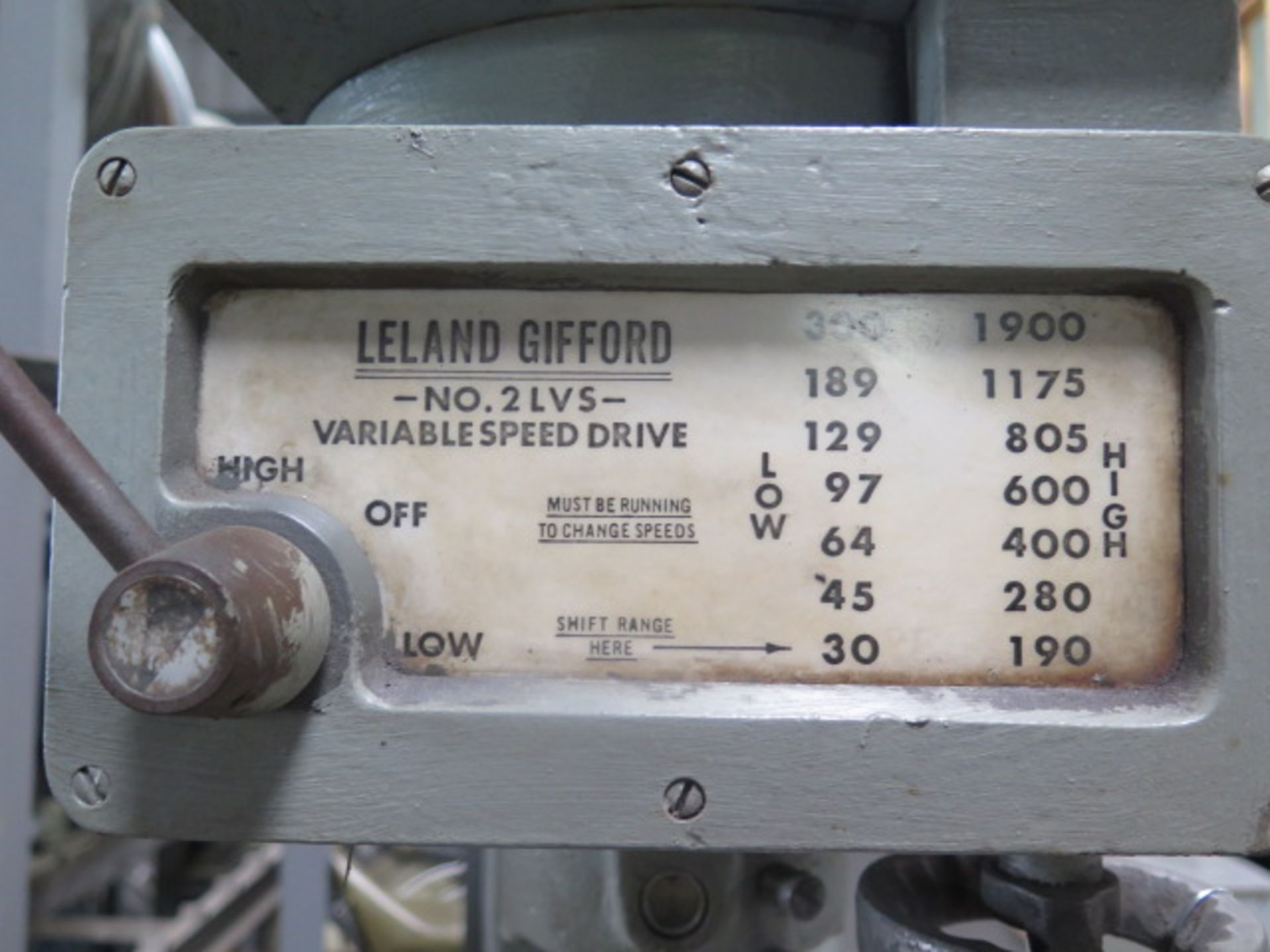 Leland-Gifford No. 2LVS Variable Speed Deep Hole Drill w/ 30-1900 RPM, 25” x 37” Table (SOLD AS-IS - - Image 6 of 9