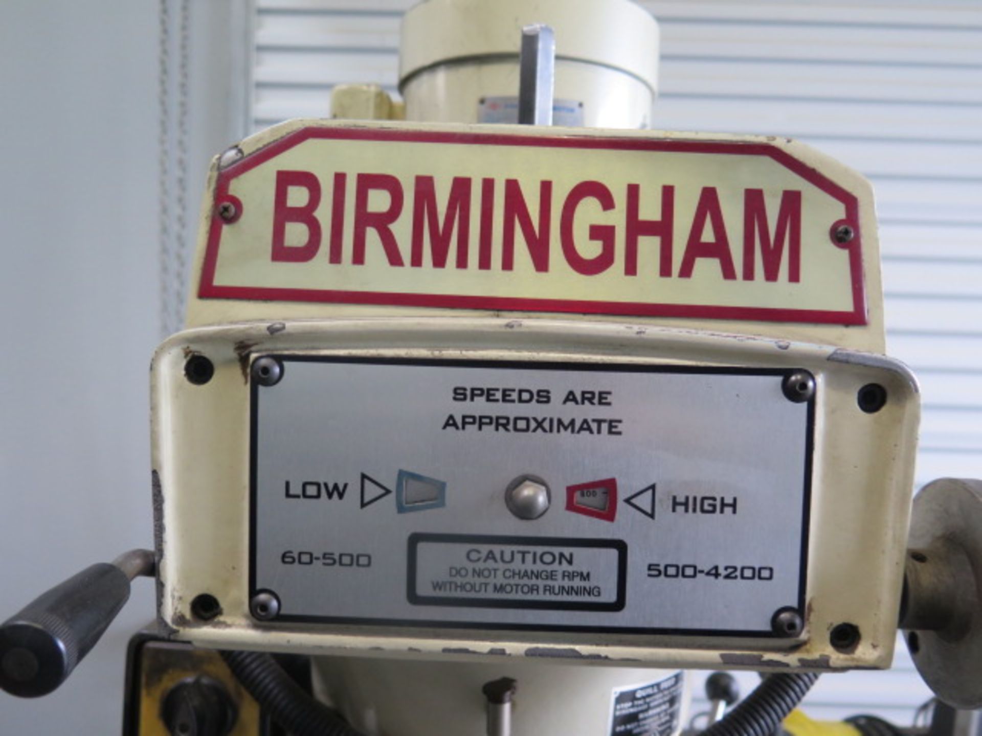 2007 Birmingham BPV-3949C Vertical Mill s/n 073994 w/ Newall C80 Prog DRO, 3Hp Motor,SOLD AS IS - Image 10 of 11