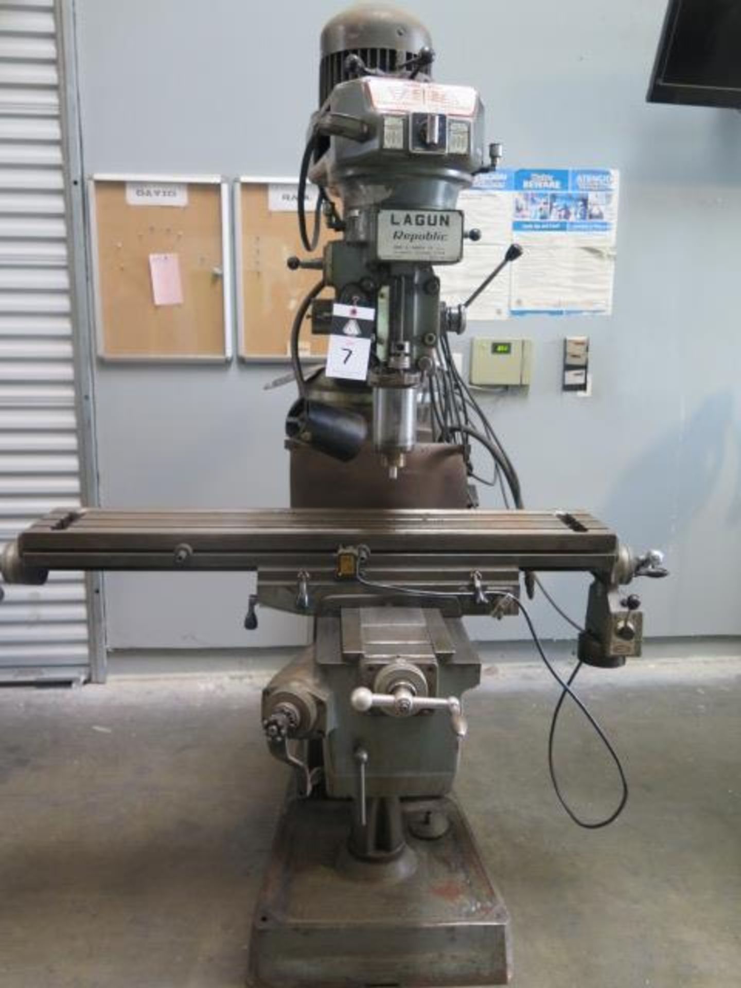 Lagun FT-2 Vertical Mill w/ 55-2940 RPM, 8-Speeds, Chrome Ways, Power Feed, 9” x 48” SOLD AS IS