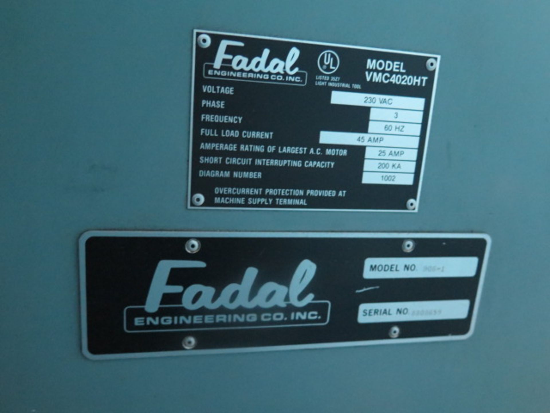 Fadal VMC4020HT 4-Axis CNC Vertical Machining Center s/n 8808659 (MISSING CONTROL BOARDS) w/ Fadal - Image 15 of 16