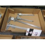 12" Dial Caliper, (2) 6" Dial Calipers and 12" Vernier Caliper (SOLD AS-IS - NO WARRANTY)