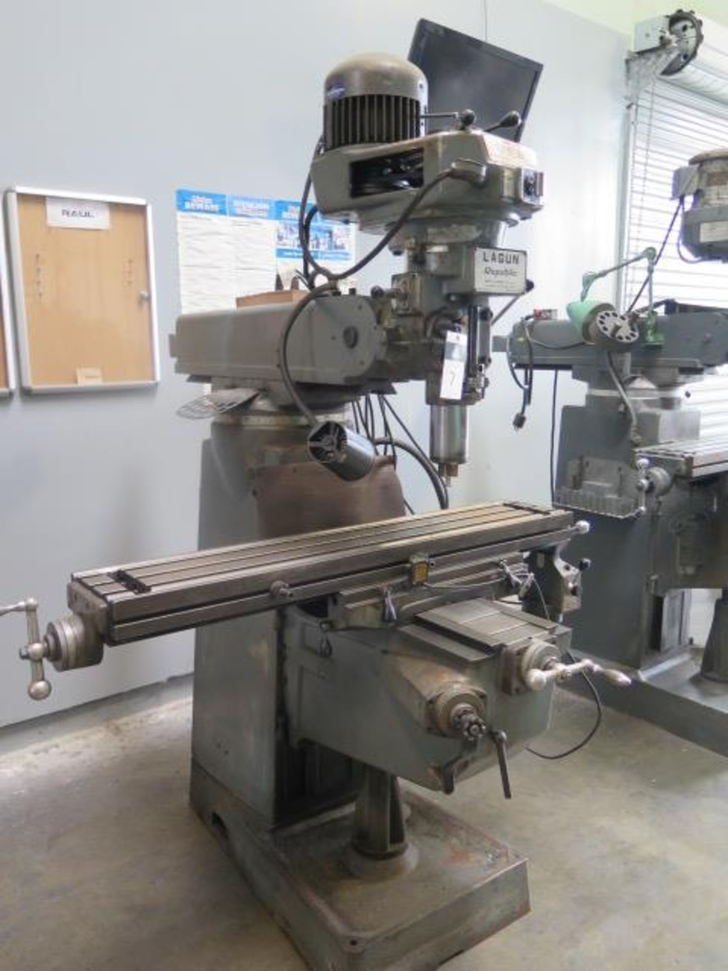 Lagun FT-2 Vertical Mill w/ 55-2940 RPM, 8-Speeds, Chrome Ways, Power Feed, 9” x 48” SOLD AS IS - Image 3 of 10