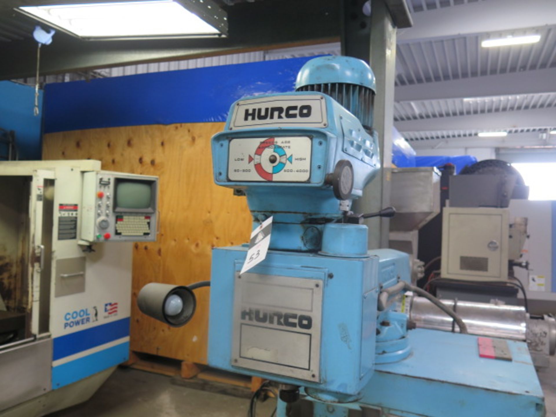 Hurco 3-Axis CNC Vertical Mill s/n SDX-8016074A w/ Centroid Controls, 60-4200 Dial RPM, SOLD AS IS - Image 5 of 12