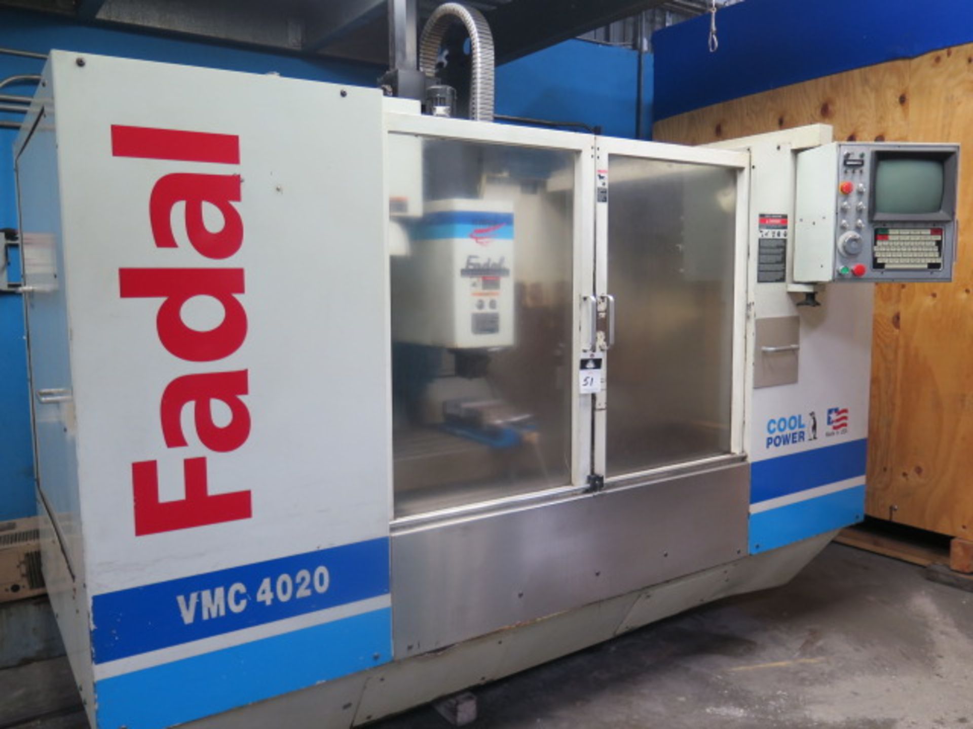 Fadal VMC4020HT 4-Axis CNC Vertical Machining Center s/n 8808659 (MISSING CONTROL BOARDS) w/ Fadal