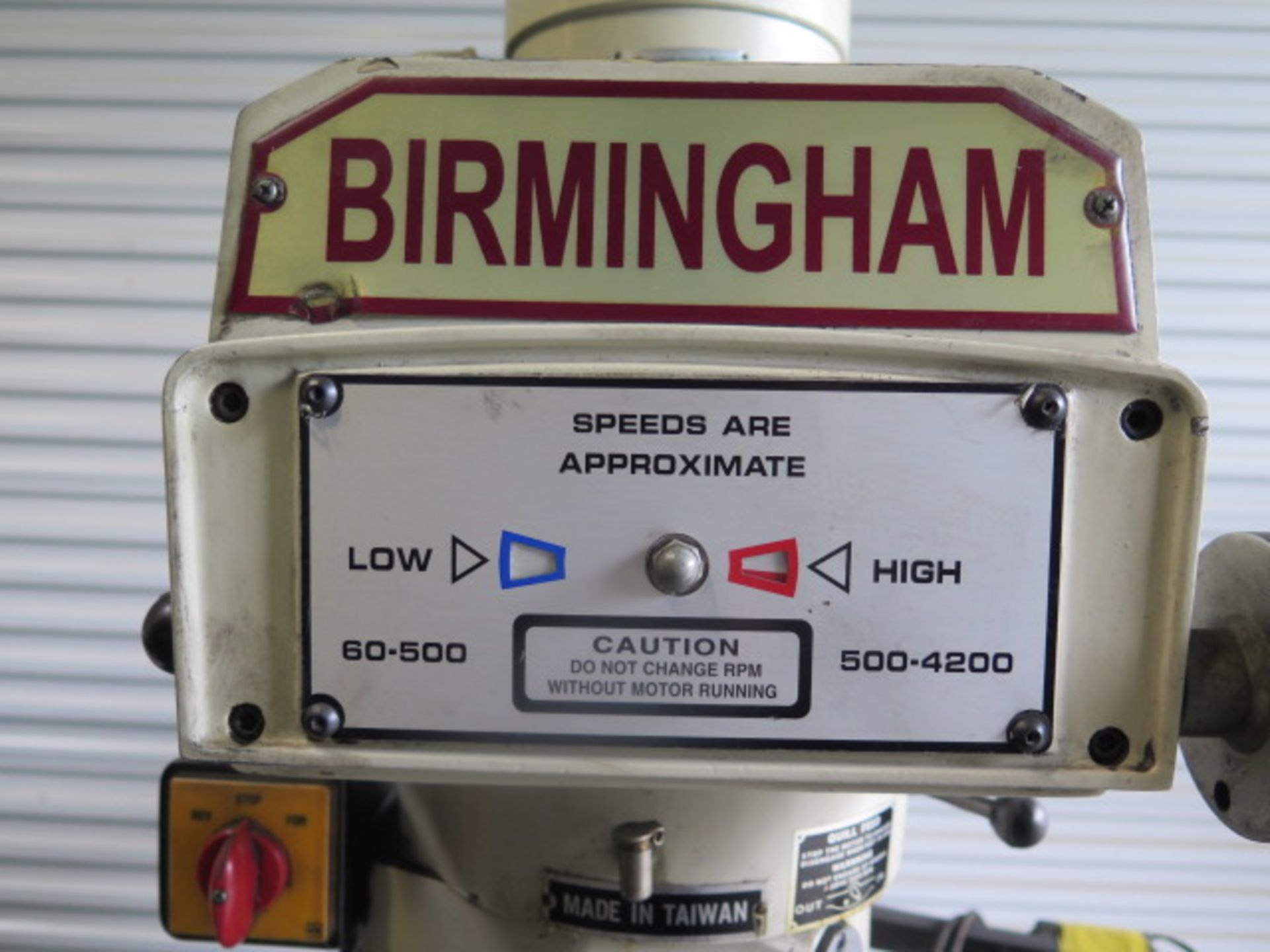 2006 Birmingham X6323A Vertical Mill s/n 063416 w/ Newall C80 Programmable DRO, 3Hp Motor,SOLD AS IS - Image 10 of 11
