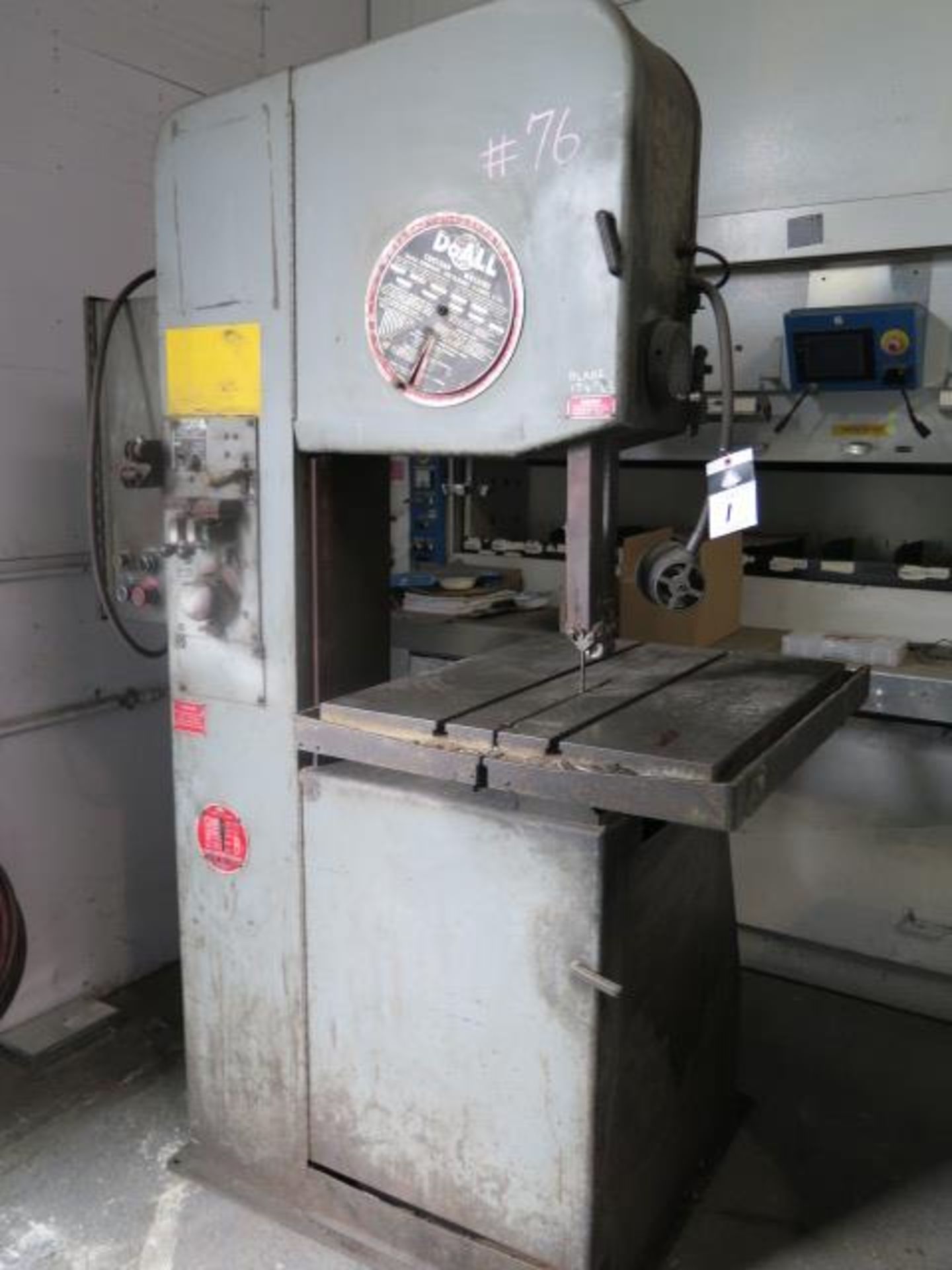 DoAll 2012-1A 20” Vertical Band Saw s/n 340-78413 w/ Blade Welder, 50-5200 FPM, SOLD AS IS - Image 2 of 8