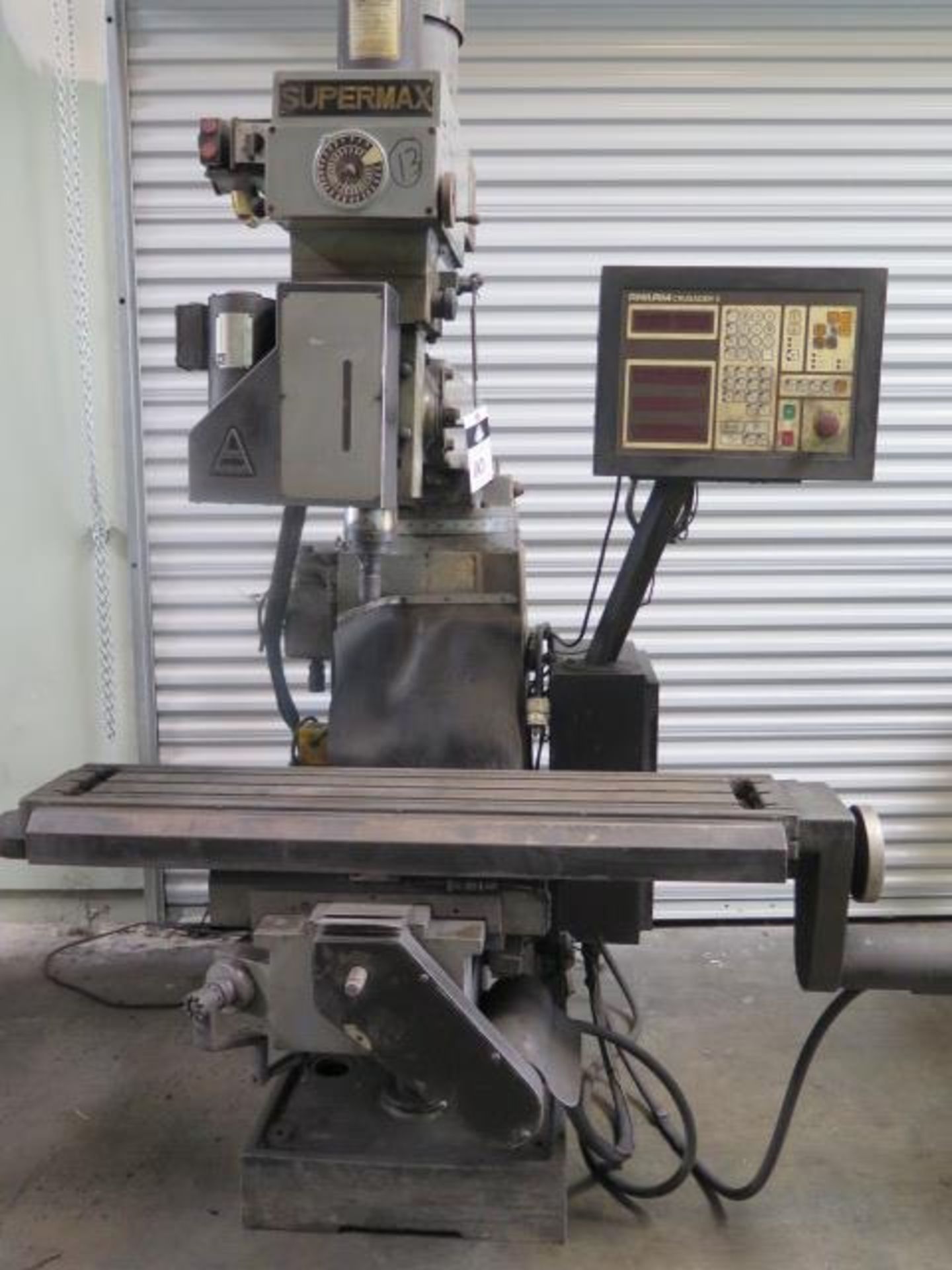 Supermax 3-Axis CNC Vertical Mill w/ Anilam Crusader II Controls, 60-4200 Dial Change RPM, Power