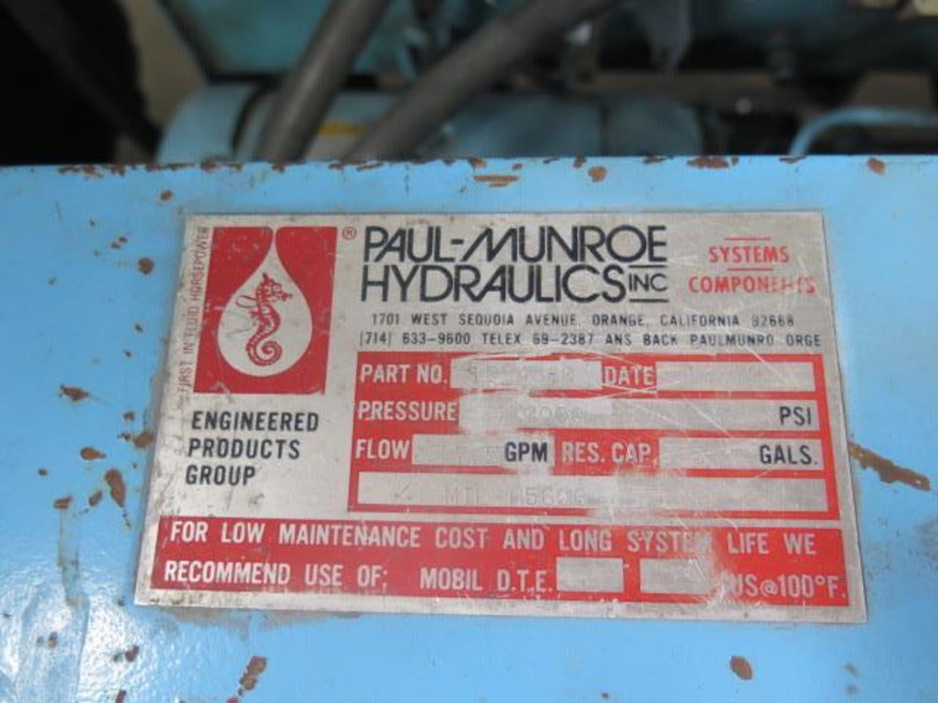 Paul-Munroe Hydraulics 4-Post Hot Stamping Press (SOLD AS-IS - NO WARRANTY) - Image 11 of 11