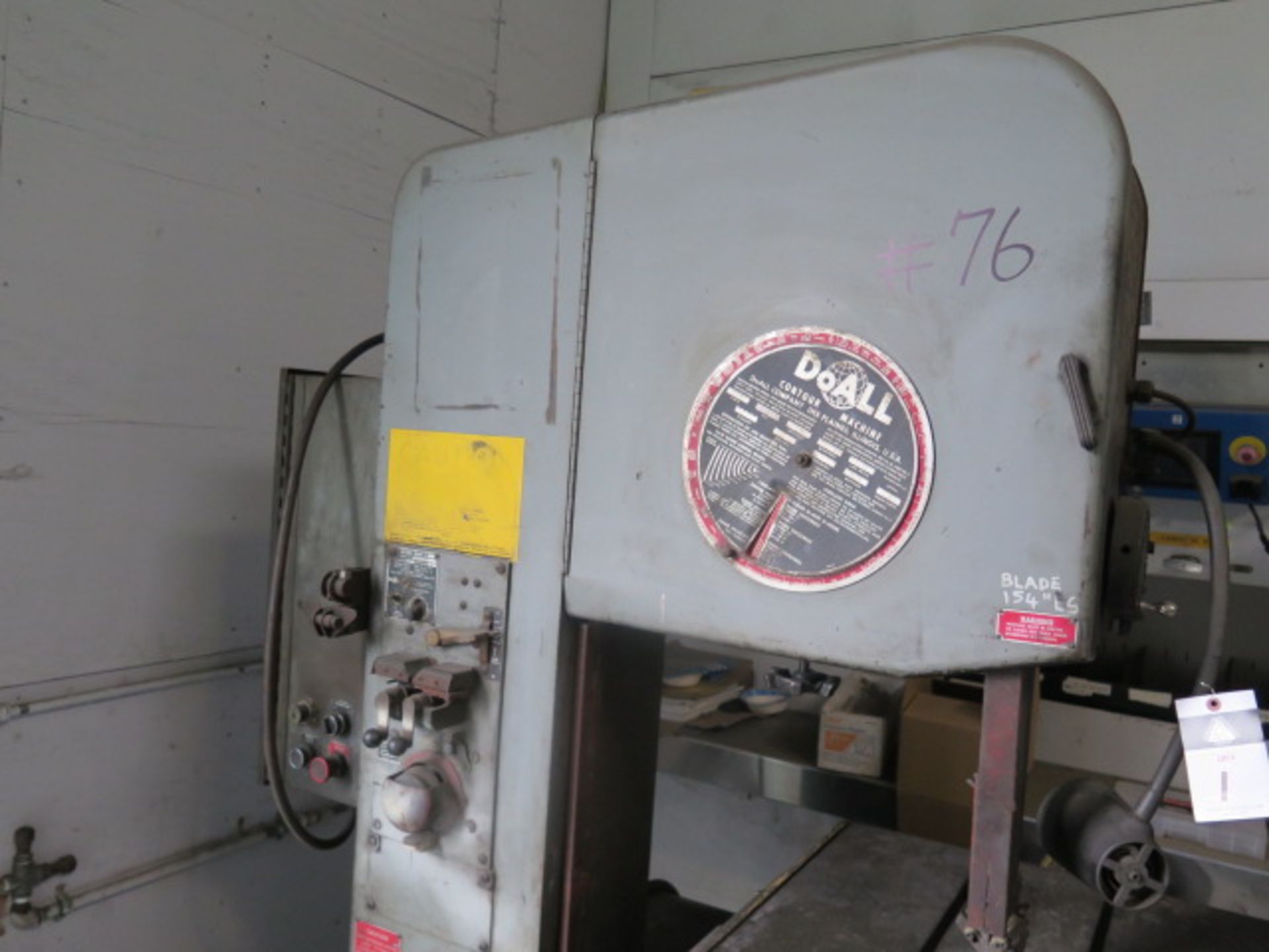 DoAll 2012-1A 20” Vertical Band Saw s/n 340-78413 w/ Blade Welder, 50-5200 FPM, SOLD AS IS - Image 3 of 8