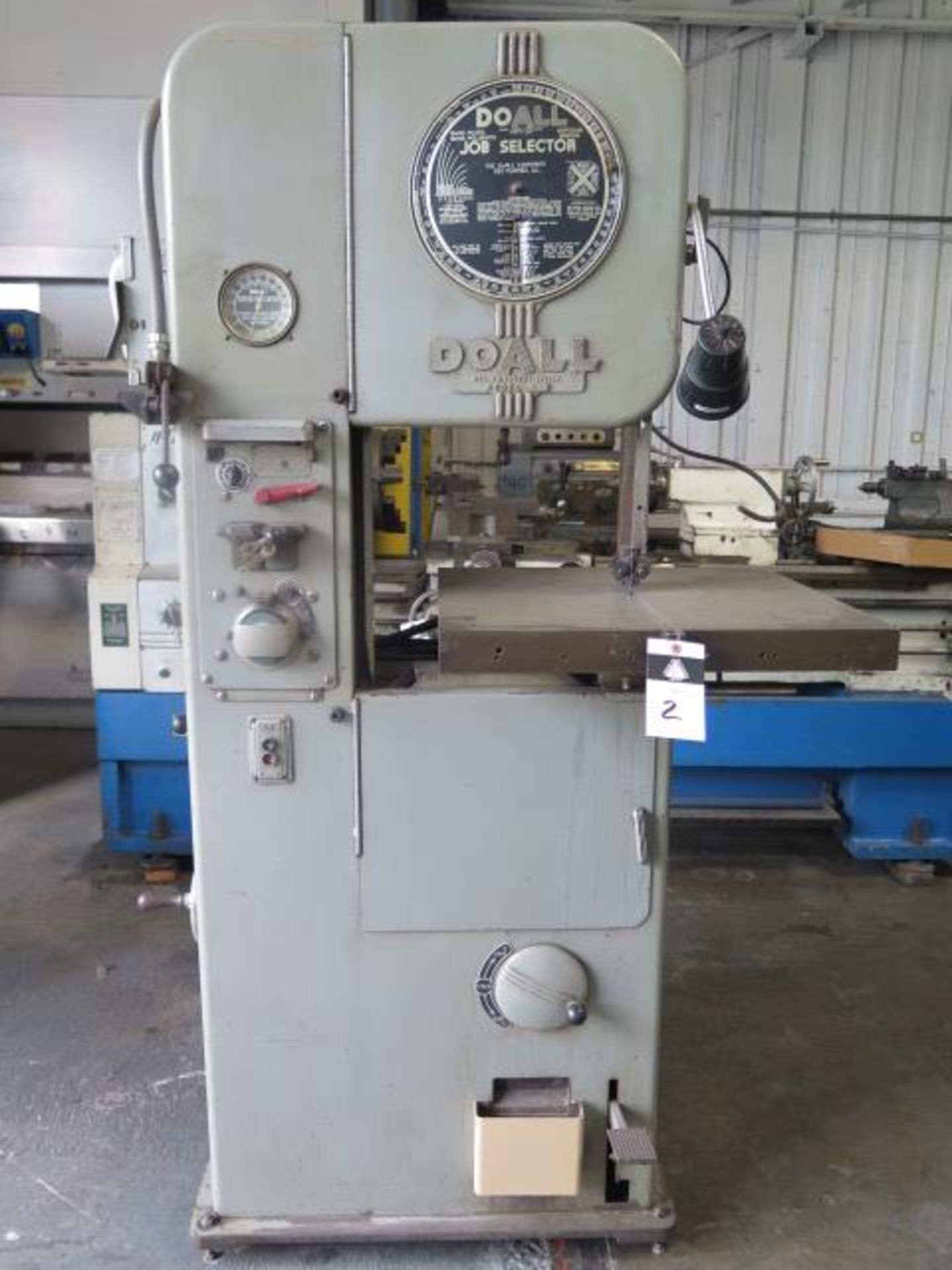 DoAll ML: 16” Vertical Band Saw s/n 5318133 w/ Blade Welder, 24” x 24” Table SOLD AS-IS