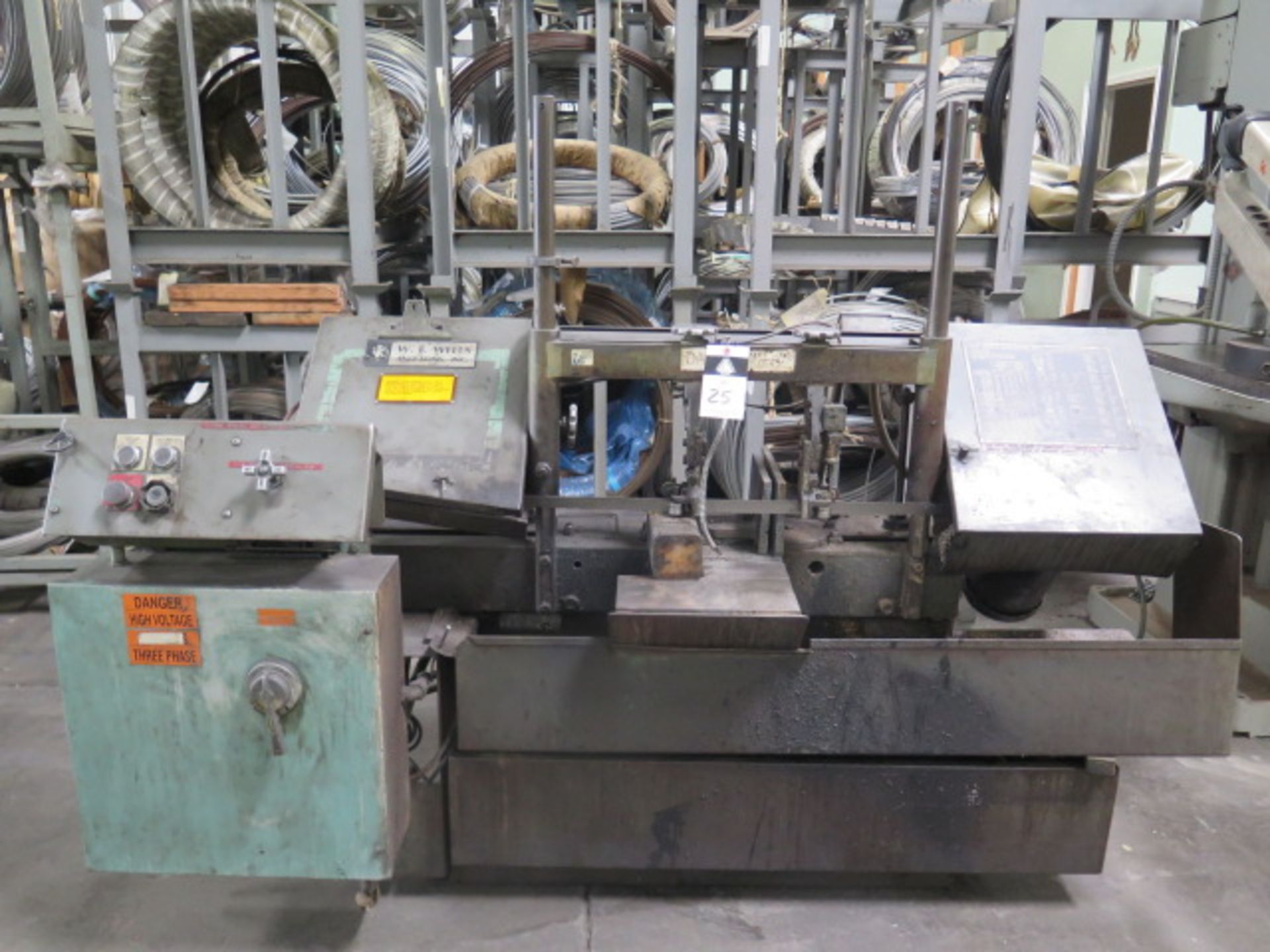 W.F. Wells W-9 9" Horizontal Band Saw s/n 924735 w/ Manual Clamping, Coolant (SOLD AS-IS - NO