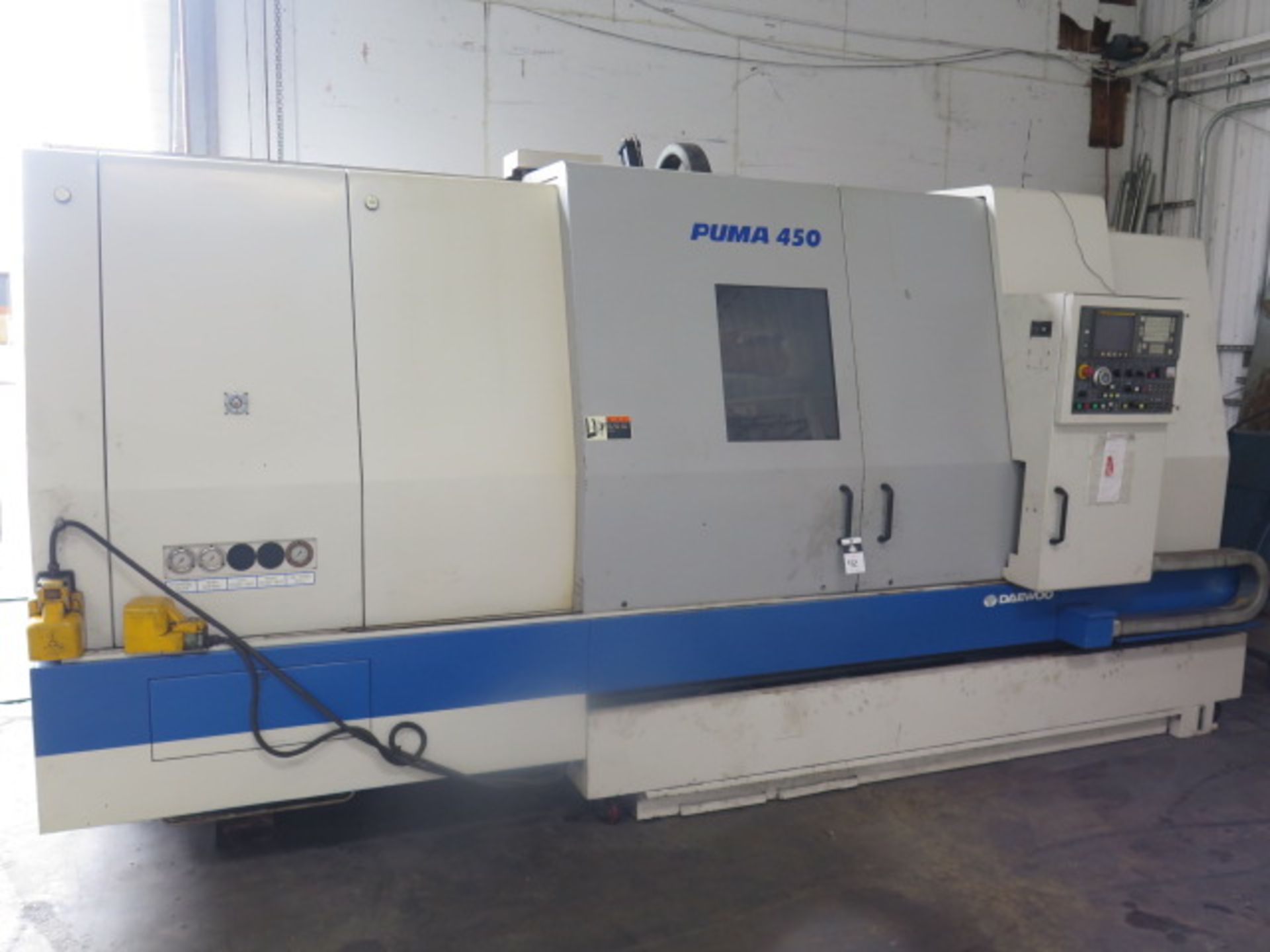 1998 Daewoo PUMA 450A CNC Turning Center s/n PM450114 w/ Fanuc 0-T Controls, 12-Station, SOLD AS IS