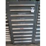 10-Drawer Tooling Cabinet w/ Boring Heads, Reamers and Hole Saws (SOLD AS-IS - NO WARRANTY)