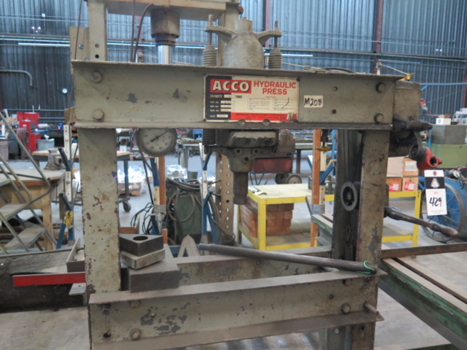 Acco HP-25M 25Ton Hydraulic H-Frame Press (SOLD AS-IS - NO WARRANTY) - Image 2 of 6