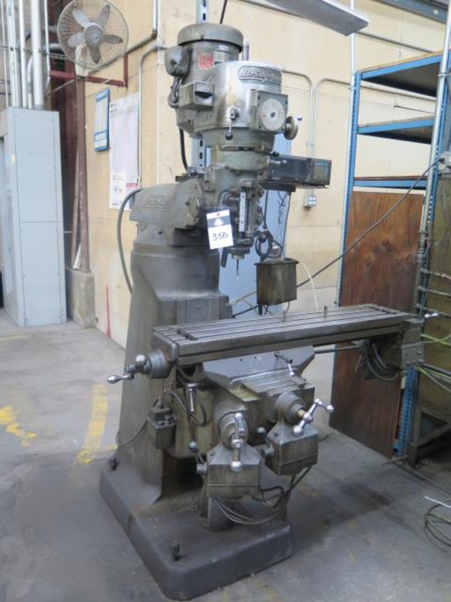 Bridgeport Vertical Mill s/n 201569 w/ Sony DRO, 2Hp Motor, 60-42” ial Change RPM, SOLD AS IS