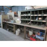 Heat Exchanger Tooling w/ Cabinets and Work Bench (SOLD AS-IS - NO WARRANTY)