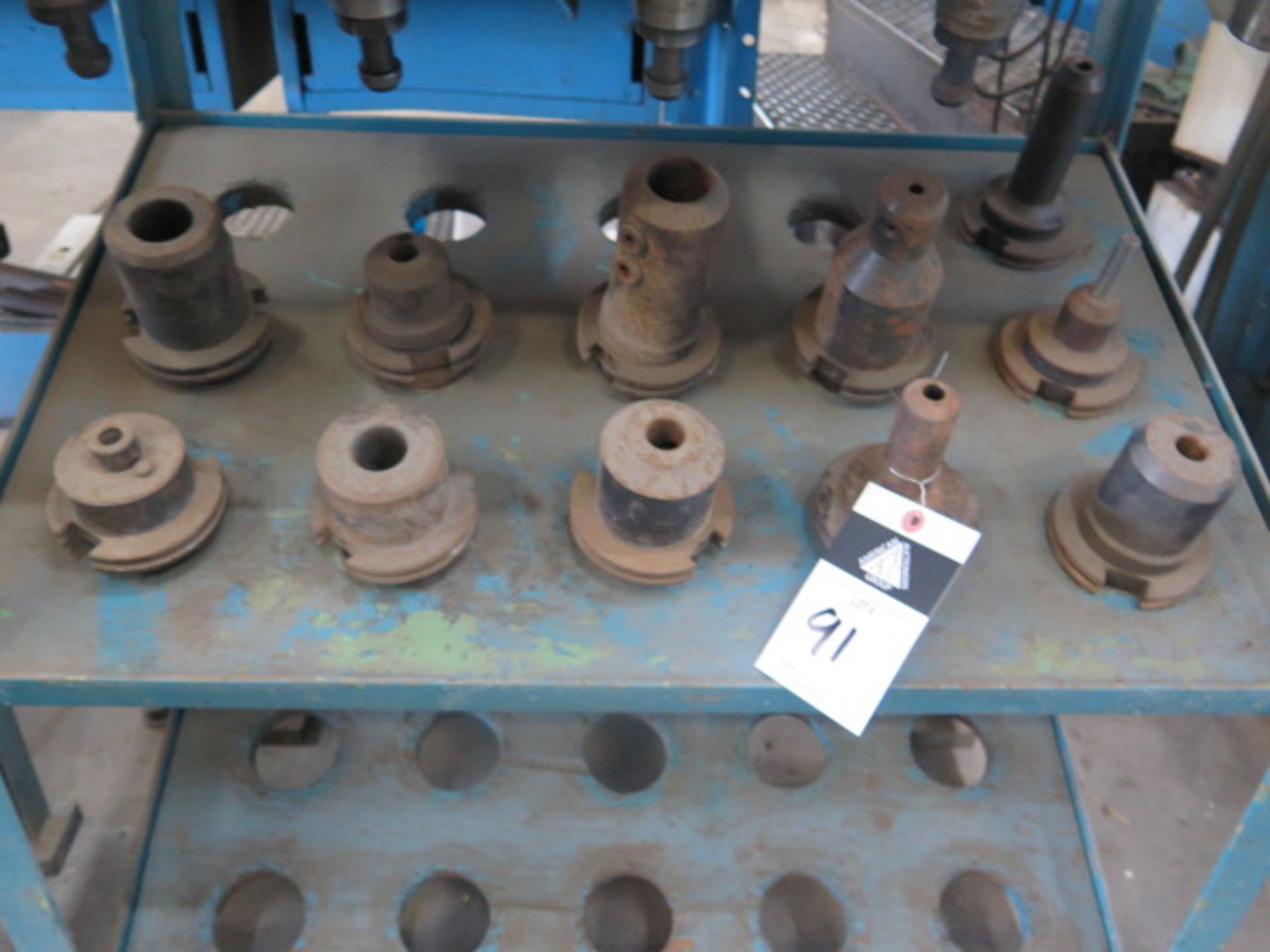 CAT-50 Taper Tooling (11) w/ Rack (SOLD AS-IS - NO WARRANTY)