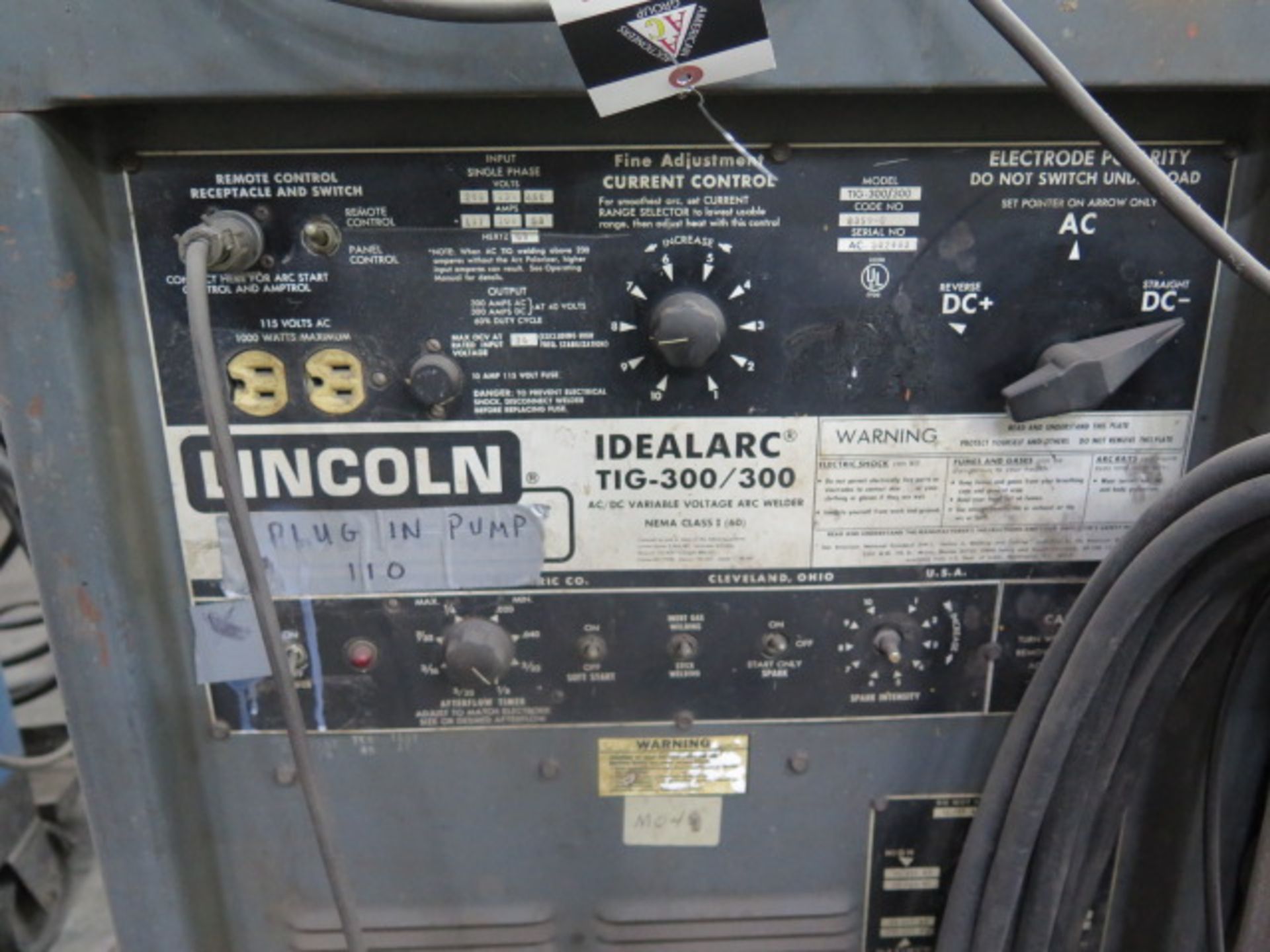 Lincoln Idealarc TIG 300/300 AC/DC Variable Voltage Welding Power Source (SOLD AS-IS - NO WARRANTY) - Image 5 of 6