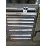9-Drawer Tooling Cabinet w/ Deburring Tooling, Counterbores and Misc (SOLD AS-IS - NO WARRANTY)