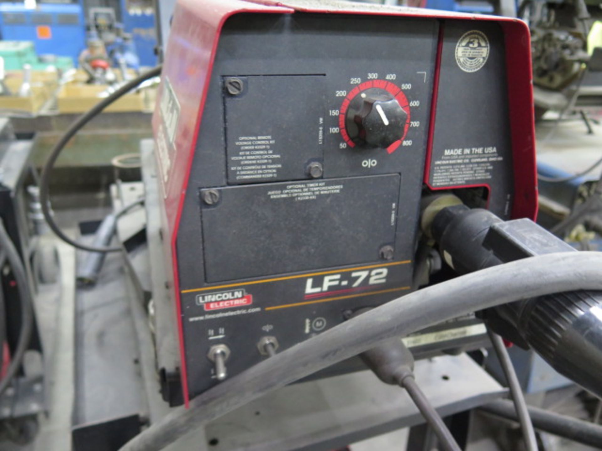 Lincoln Inertec V350 PRO Arc Welding Power Source w/ Lincoln LF-72 Wire Feeder, Cart (SOLD AS-IS - - Image 7 of 10
