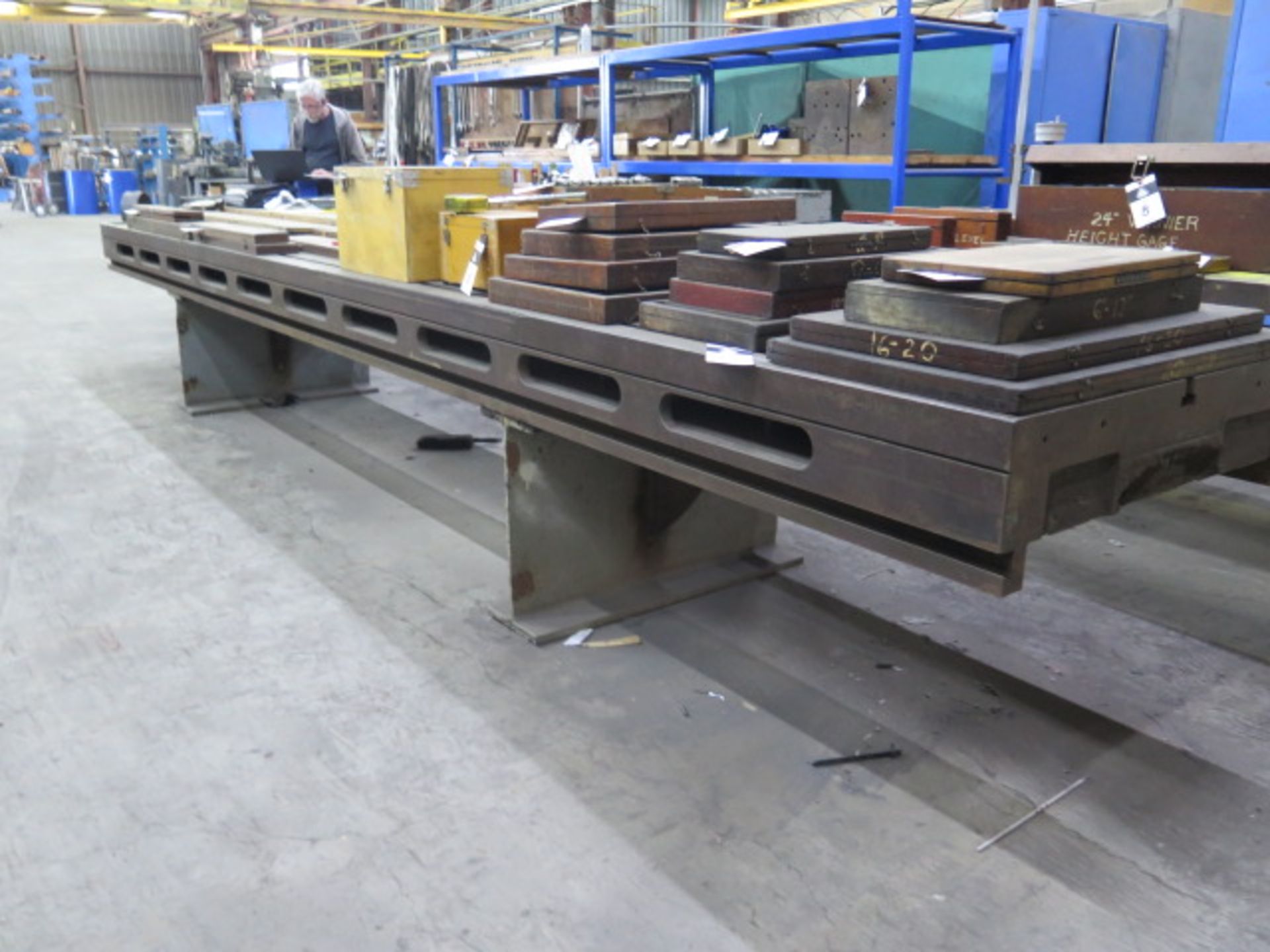 35" x 220" T-Slot Table (SOLD AS-IS - NO WARRANTY)