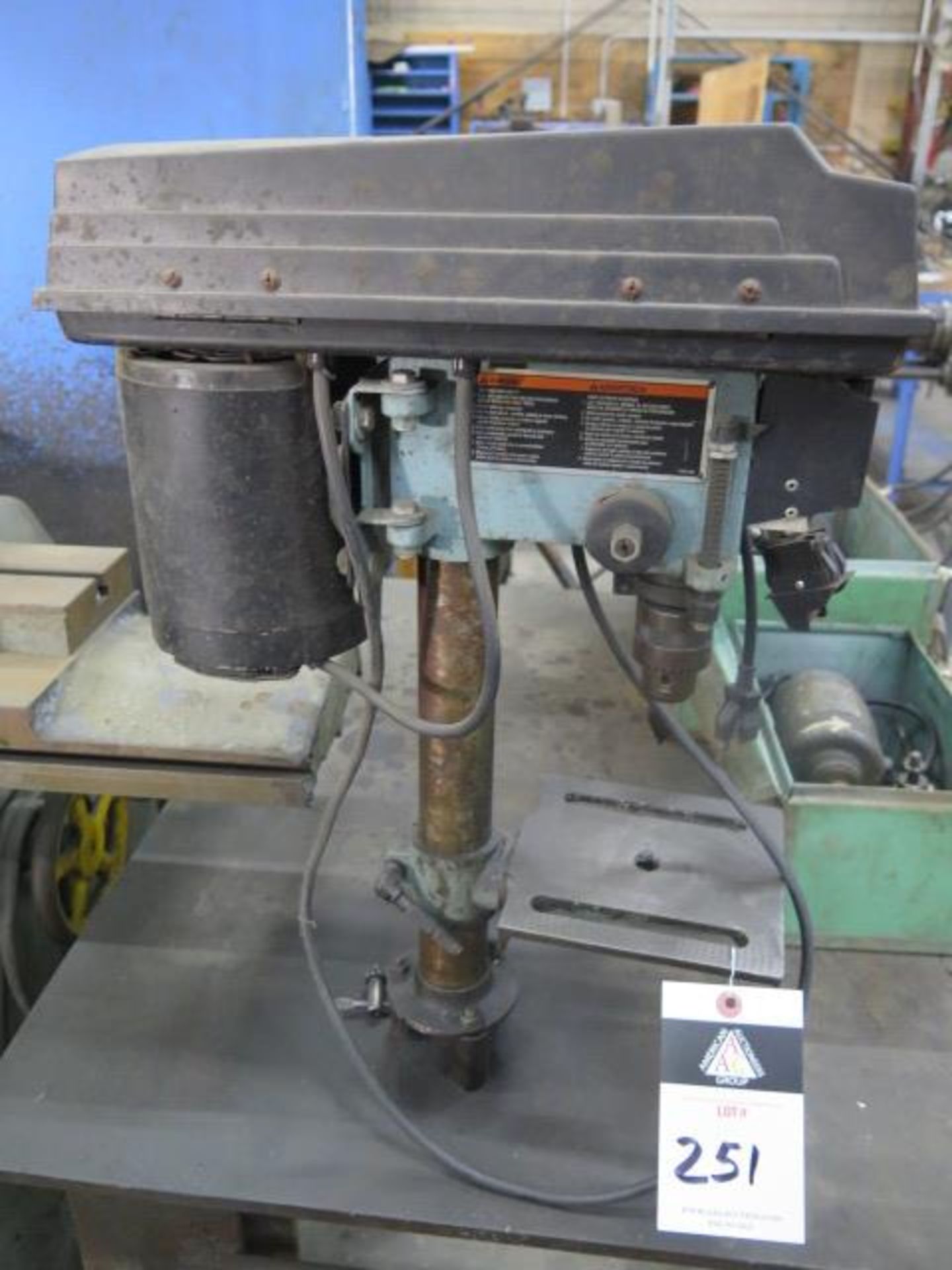 30 1/2" x 39 1/2" Steel Table w/ Delta 8" Drill Press (SOLD AS-IS - NO WARRANTY) - Image 2 of 5