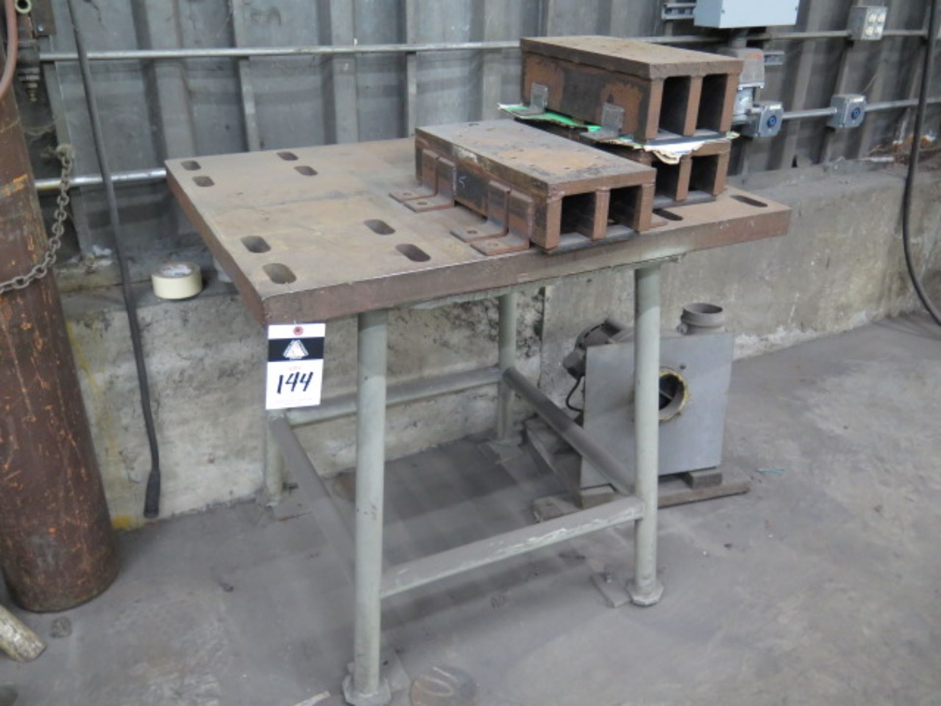 31 1/2" x 38 1/2" x 2" Steel Table (SOLD AS-IS - NO WARRANTY)