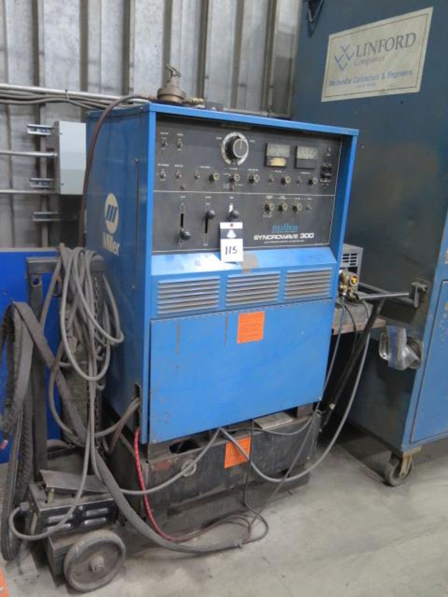 Miller Syncrowave 300 AC/DC Arc Welding Power Source w/ Weld-Tec Cooler, Cart (SOLD AS-IS - NO - Image 2 of 10