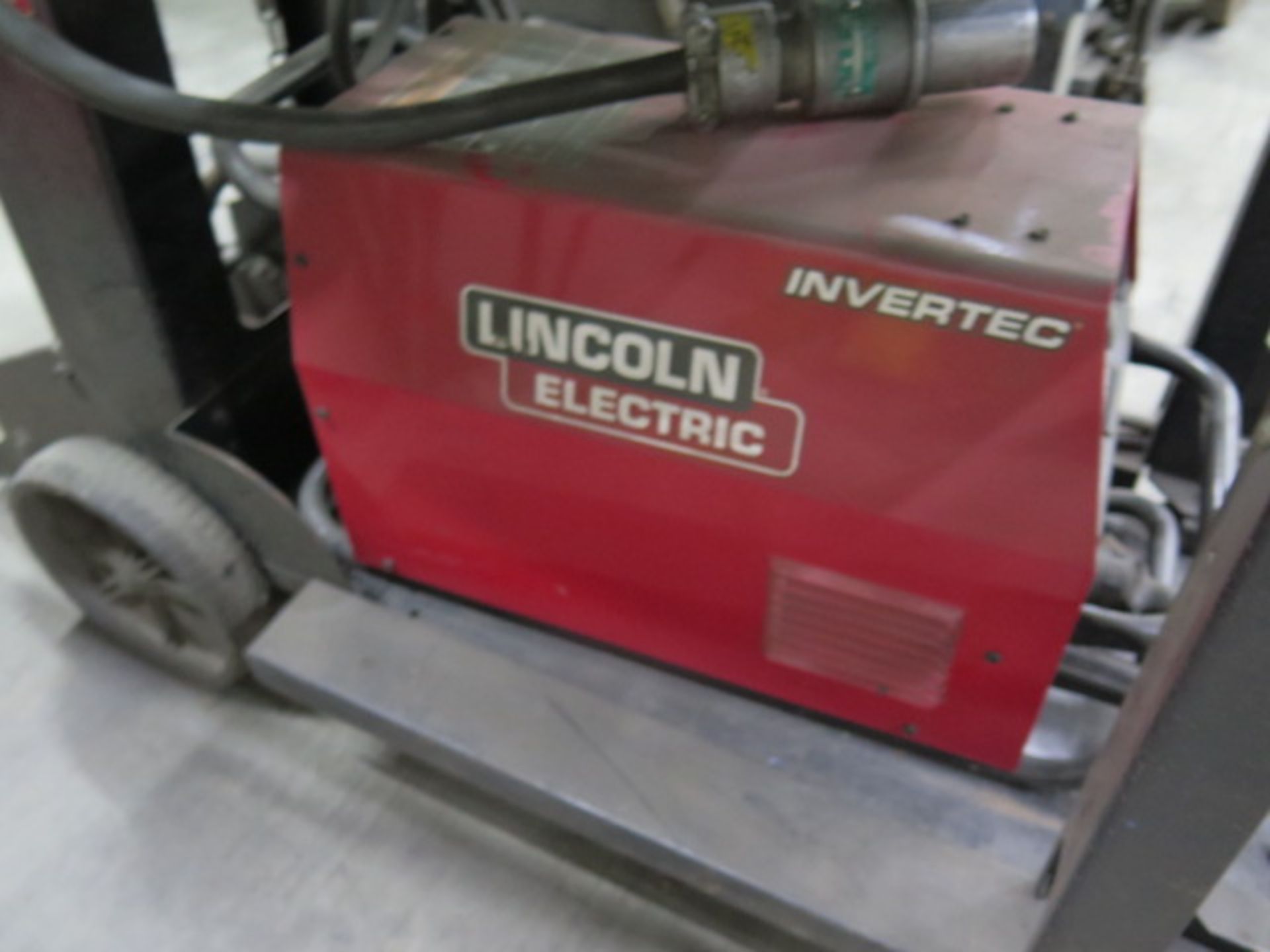 Lincoln Inertec V350 PRO Arc Welding Power Source w/ Lincoln LF-72 Wire Feeder, Cart (SOLD AS-IS - - Image 3 of 10