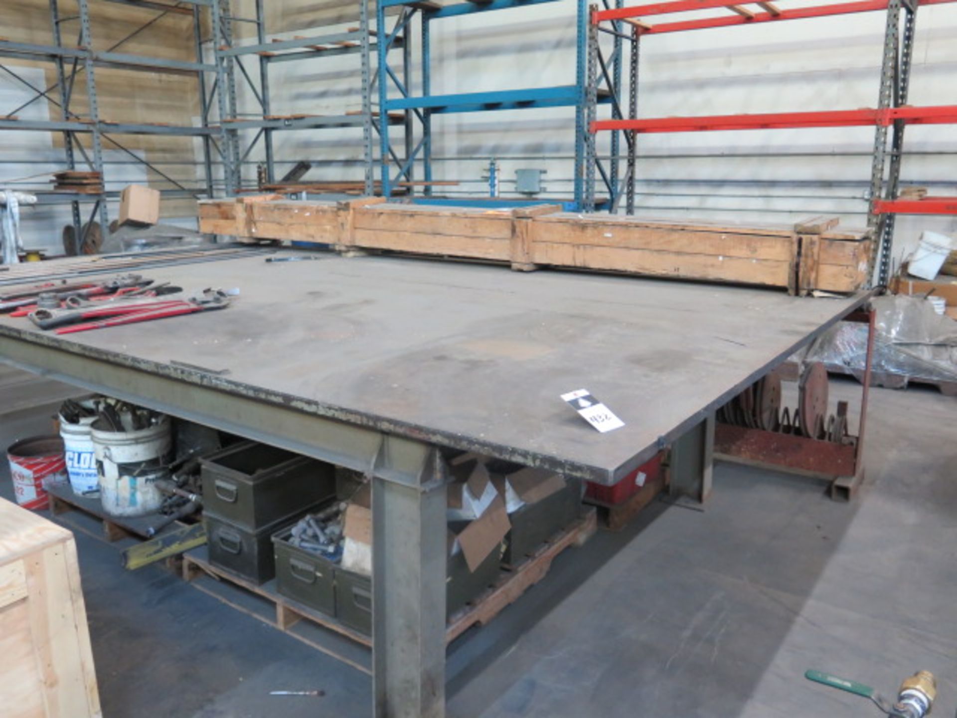 96" x 159" x 1 1/4" Steel Table (SOLD AS-IS - NO WARRANTY)