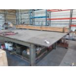 96" x 159" x 1 1/4" Steel Table (SOLD AS-IS - NO WARRANTY)