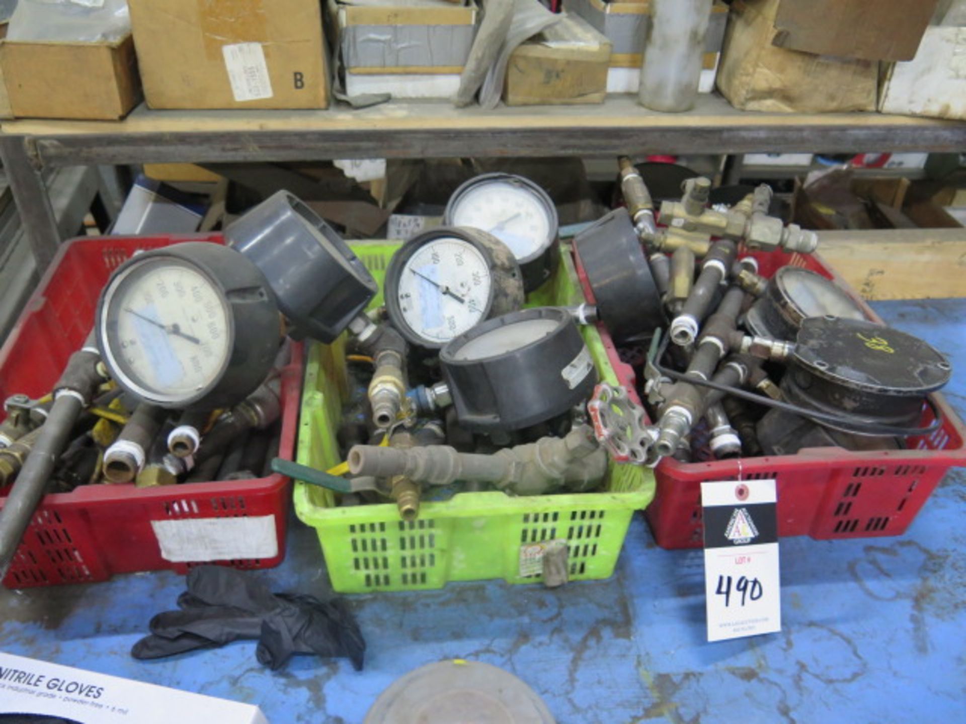 Pressure Gauges and Misc w/ Table (SOLD AS-IS - NO WARRANTY)'