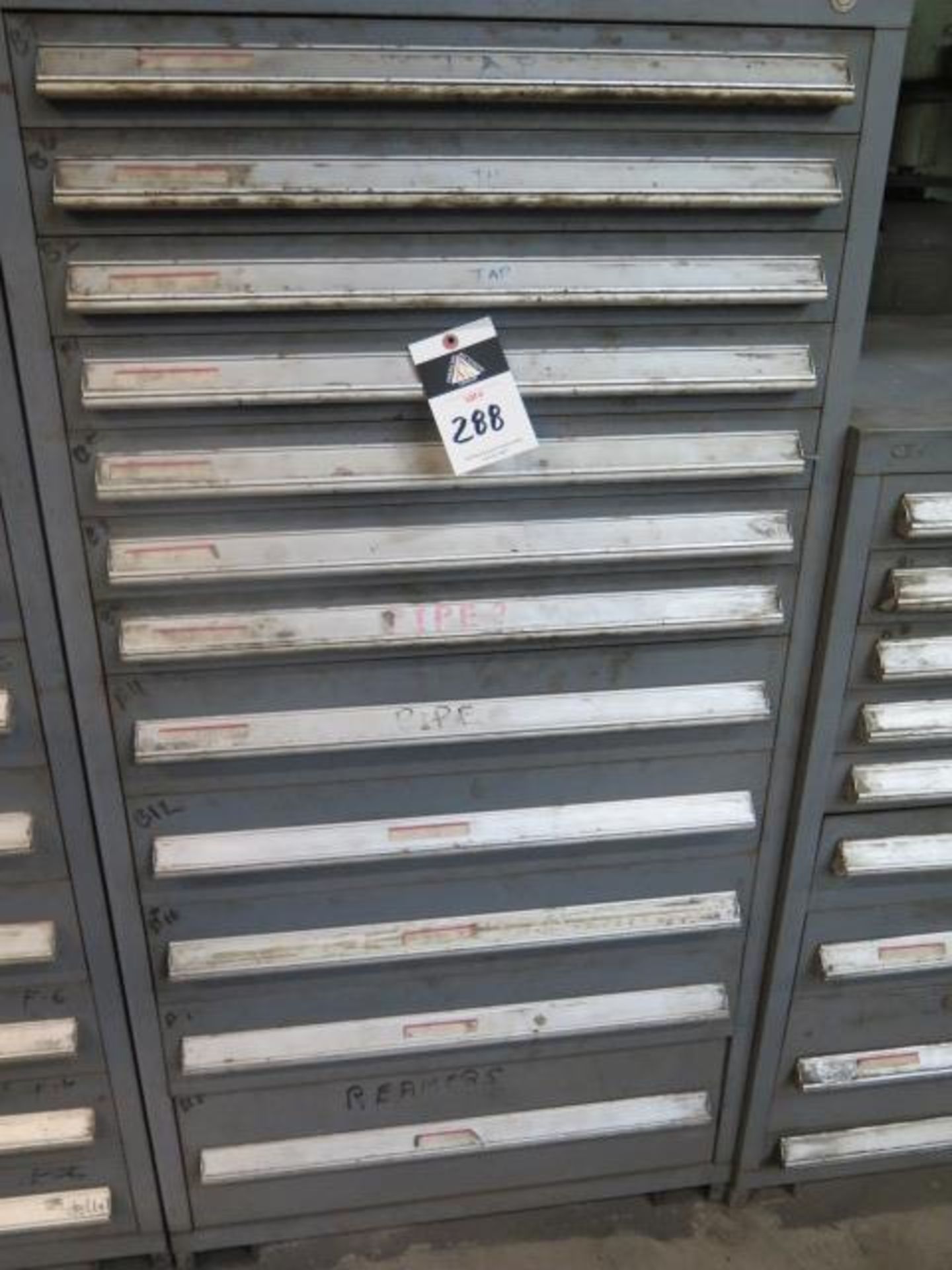 12-Drawer Tooling Cabinet w/ Taps (SOLD AS-IS - NO WARRANTY)