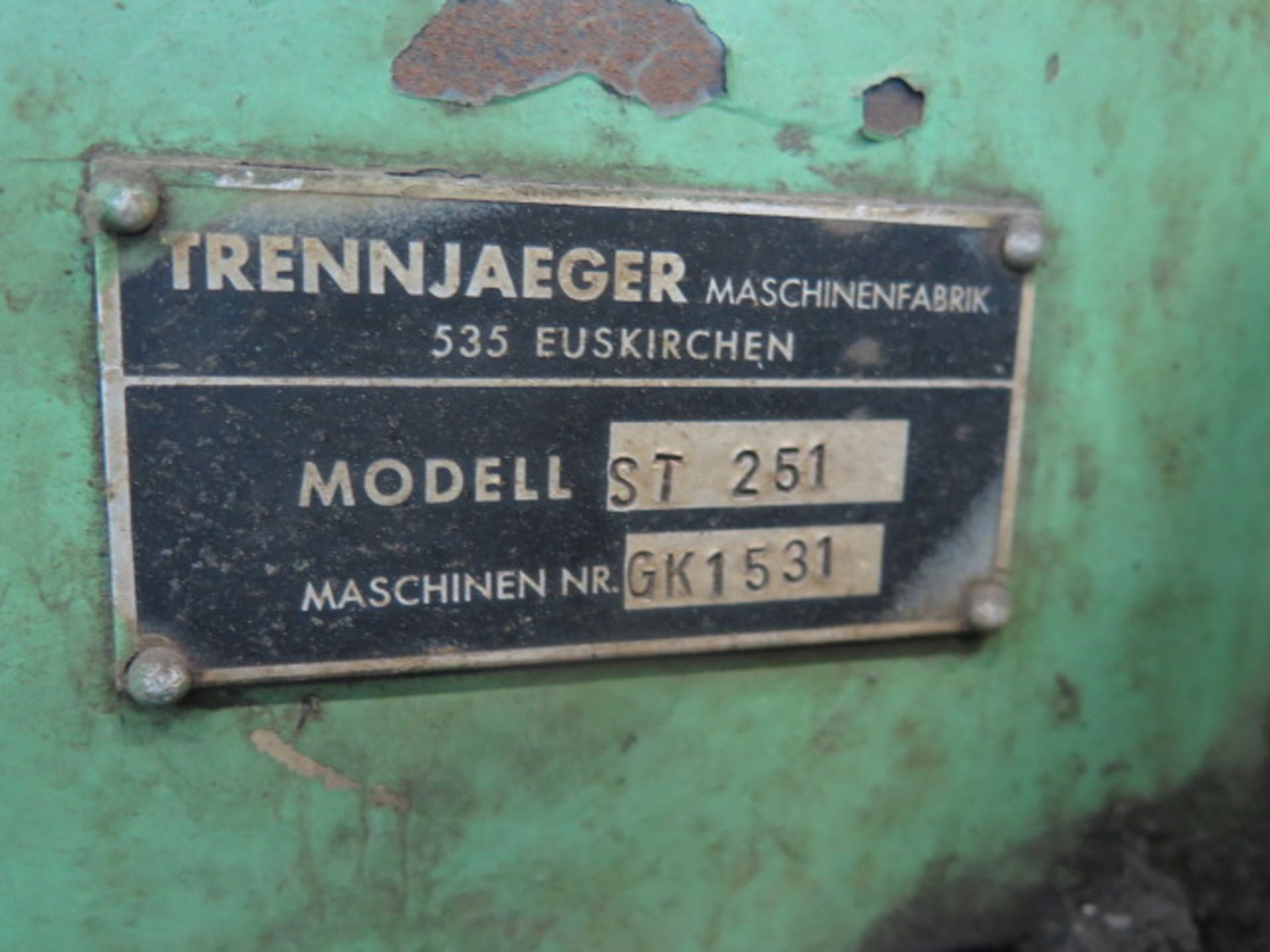 Trennjaeger ST251 Miter Cold Saw s/n GK1531 w Manual Clamping (SOLD AS-IS - NO WARRANTY) - Image 7 of 7