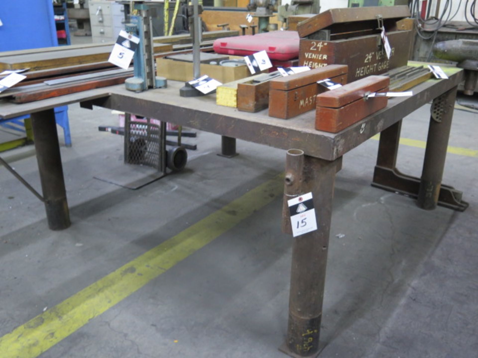 66" x 66" x 2 3/4" Steel Table (SOLD AS-IS - NO WARRANTY)