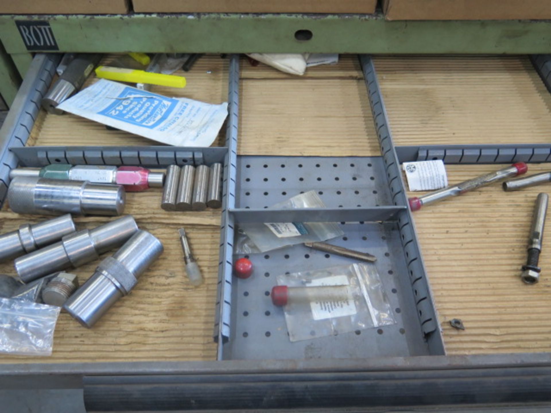 Bott 12-Drawer Tooling Cabinet w/ Endmills, Taps, Drills, Reamers, Spade Drill Bits (SOLD AS-IS - NO - Image 3 of 9