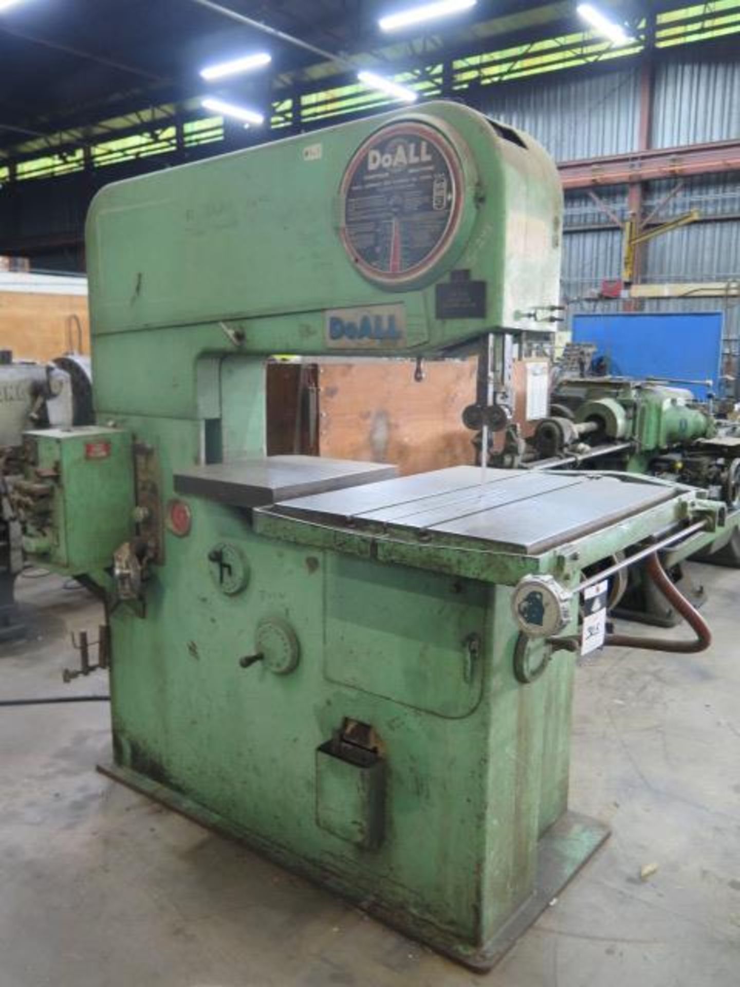 DoAll 36-3 36” Vertical Band Saw s/n 53-56296 w/ Blade Welder, 6000 Dial FPM, SOLD AS IS - Image 2 of 8