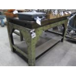 33” x 63” Steel Surface Plate w/ Stand (SOLD AS-IS - NO WARRANTY)