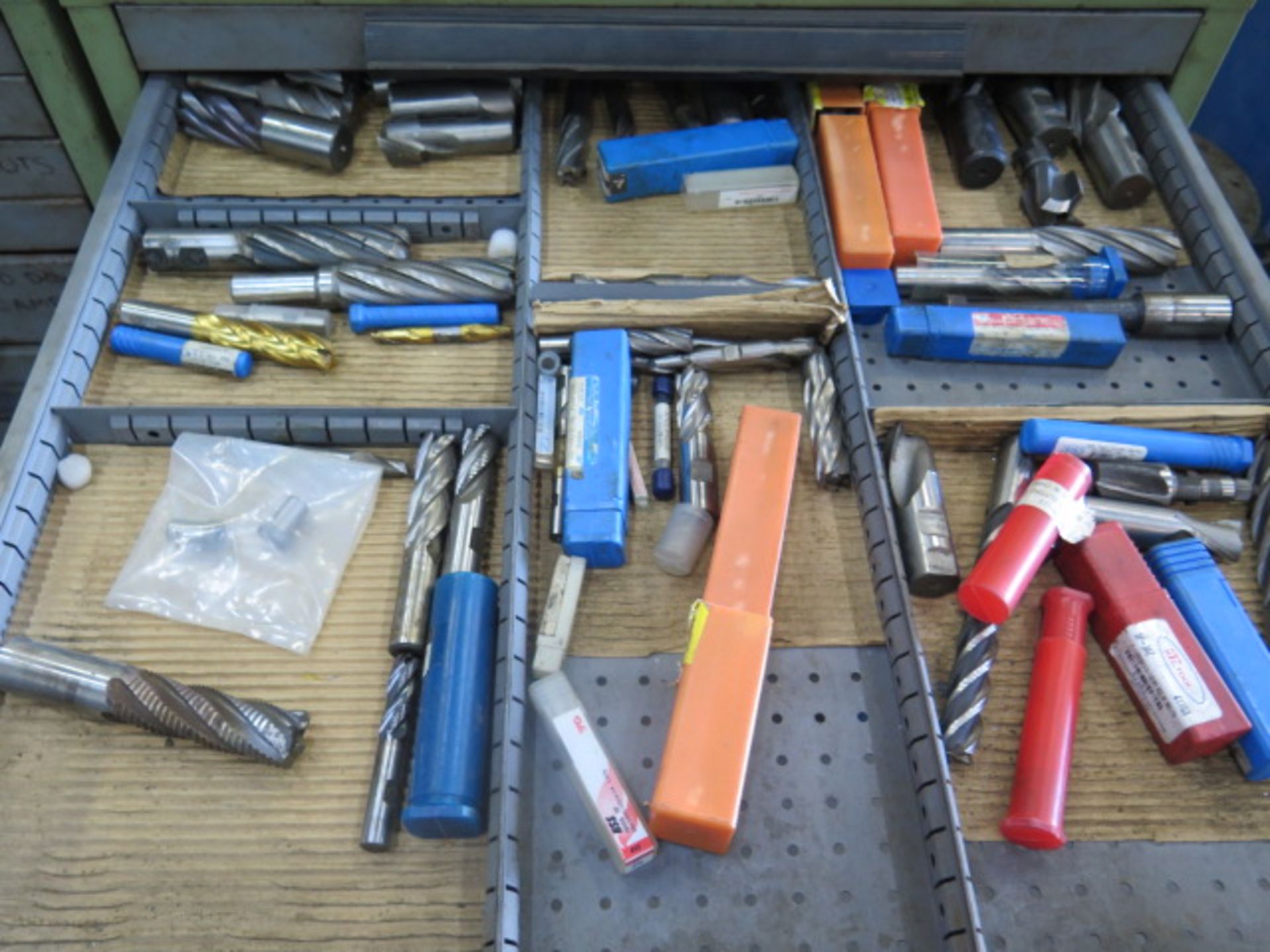 Bott 12-Drawer Tooling Cabinet w/ Endmills, Taps, Drills, Reamers, Spade Drill Bits (SOLD AS-IS - NO - Image 4 of 9