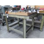 35 1/2" x 50" T-Slot Fabrication Table (SOLD AS-IS - NO WARRANTY)
