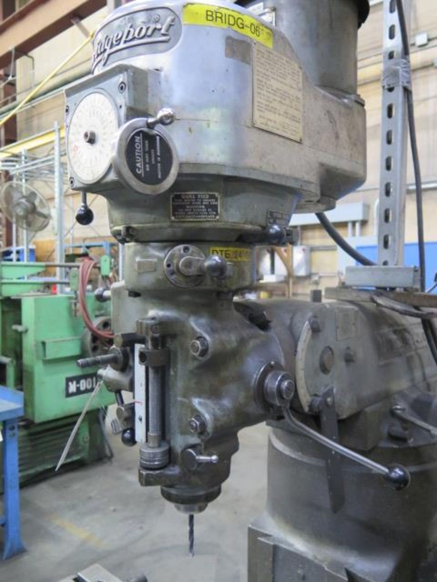 Bridgeport Vertical Mill s/n 201569 w/ Sony DRO, 2Hp Motor, 60-42” ial Change RPM, SOLD AS IS - Image 5 of 12