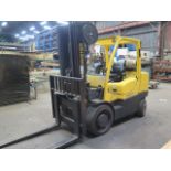 Hyster 155 Fortis S155FT 10,000 Lb Cap LPG Forklift s/n G024V038497 w/ 3-Stage Mast, SOLD AS IS