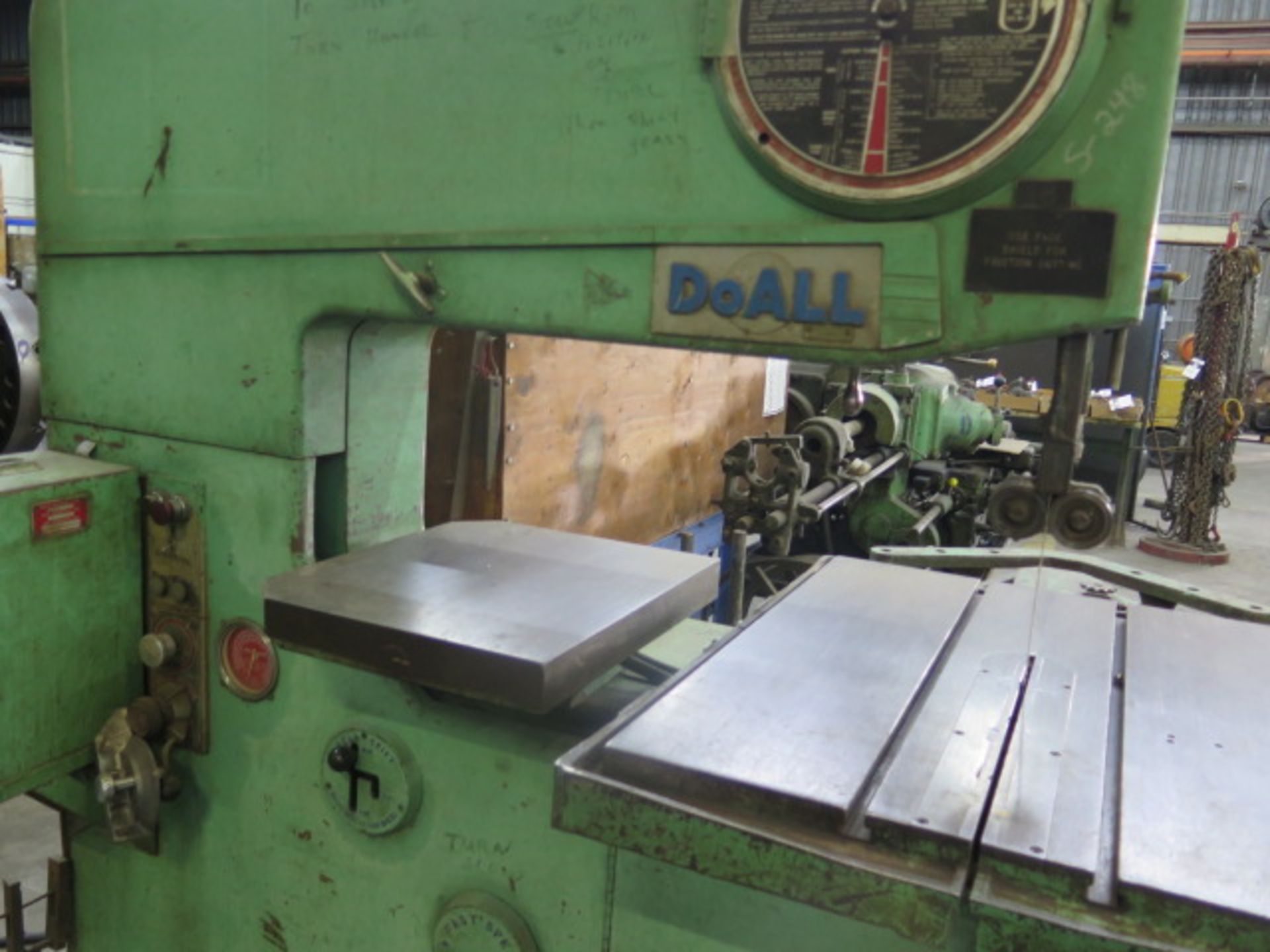DoAll 36-3 36” Vertical Band Saw s/n 53-56296 w/ Blade Welder, 6000 Dial FPM, SOLD AS IS - Image 5 of 8