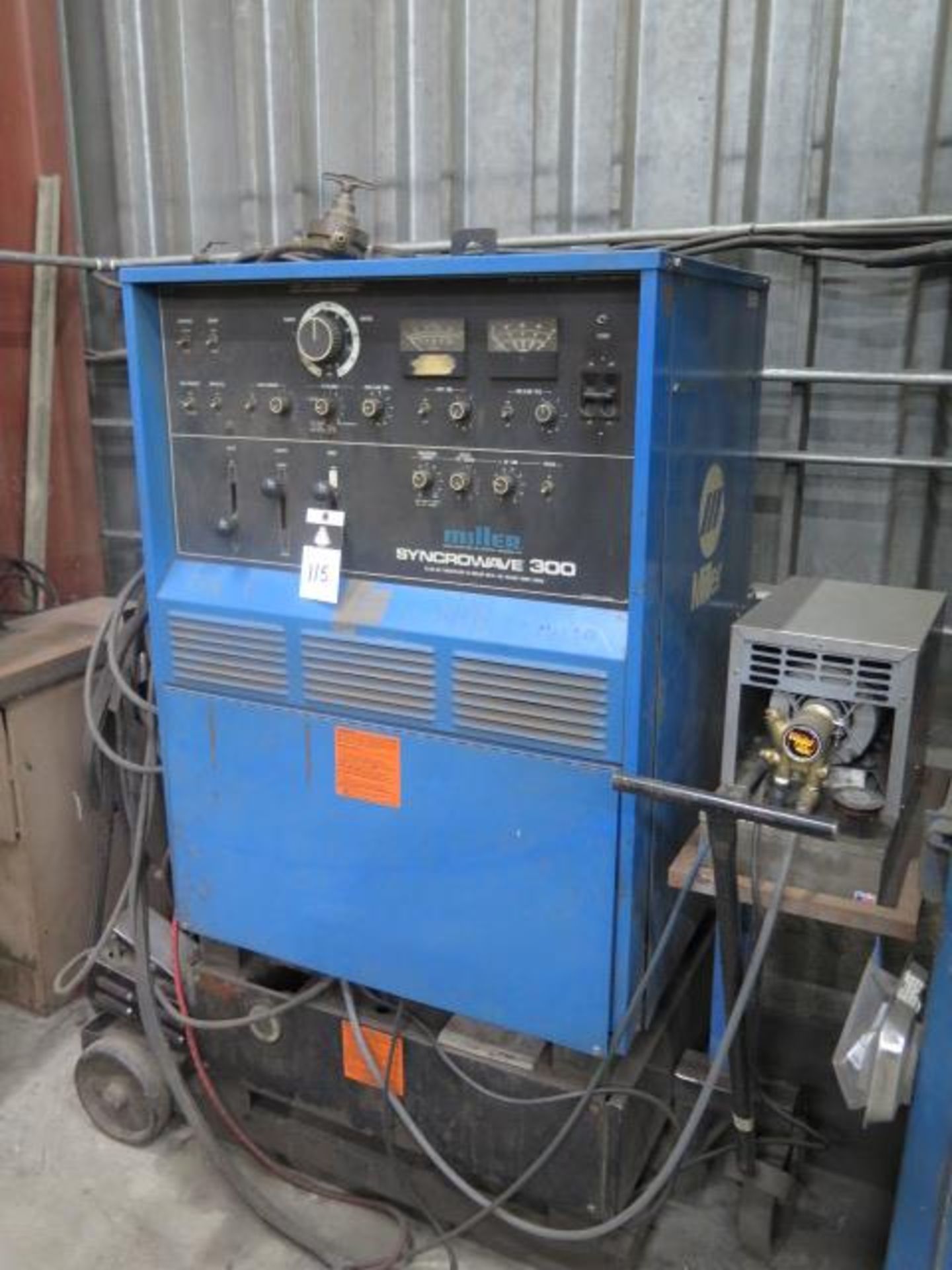 Miller Syncrowave 300 AC/DC Arc Welding Power Source w/ Weld-Tec Cooler, Cart (SOLD AS-IS - NO - Image 3 of 10