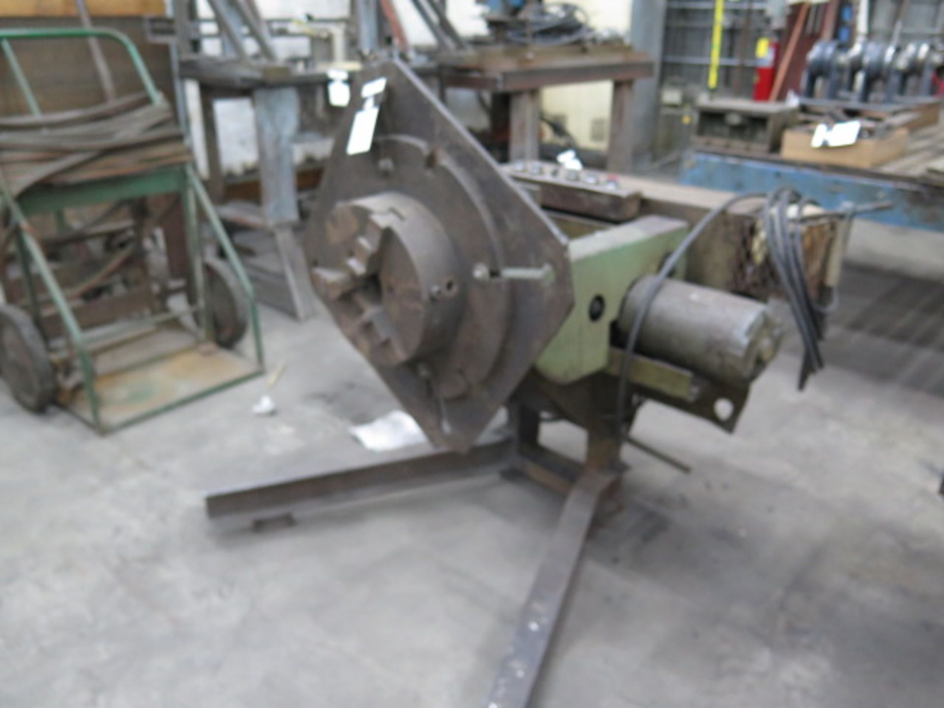 Pandjiris / Weldmore mdl. 10-4 24” x 24” Welding Positioner s/n 400-914-4 w/ 12” 3-Jaw SOLD AS IS