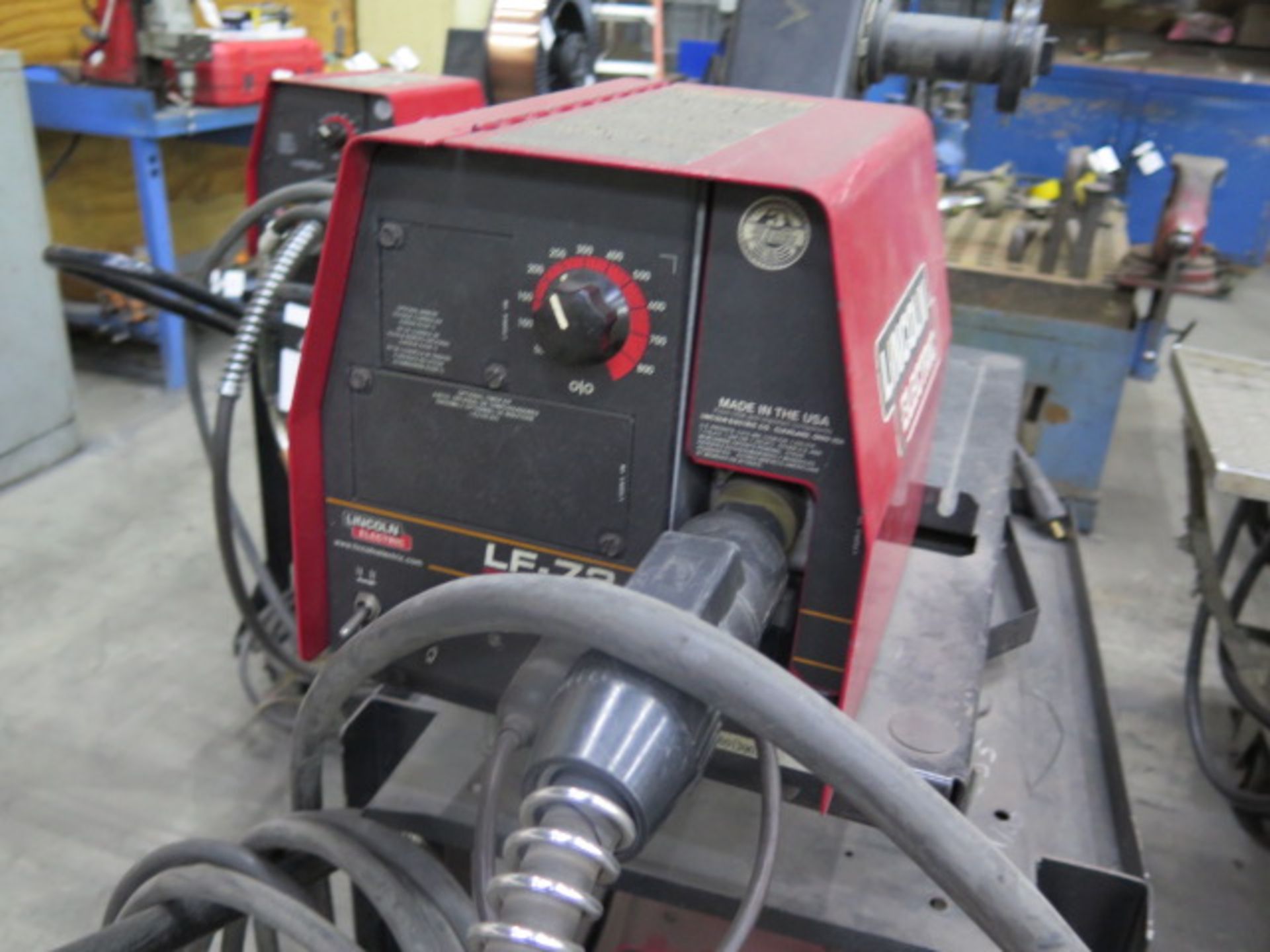 Lincoln Inertec V350 PRO Arc Welding Power Source w/ Lincoln LF-72 Wire Feeder, Cart (SOLD AS-IS - - Image 6 of 10