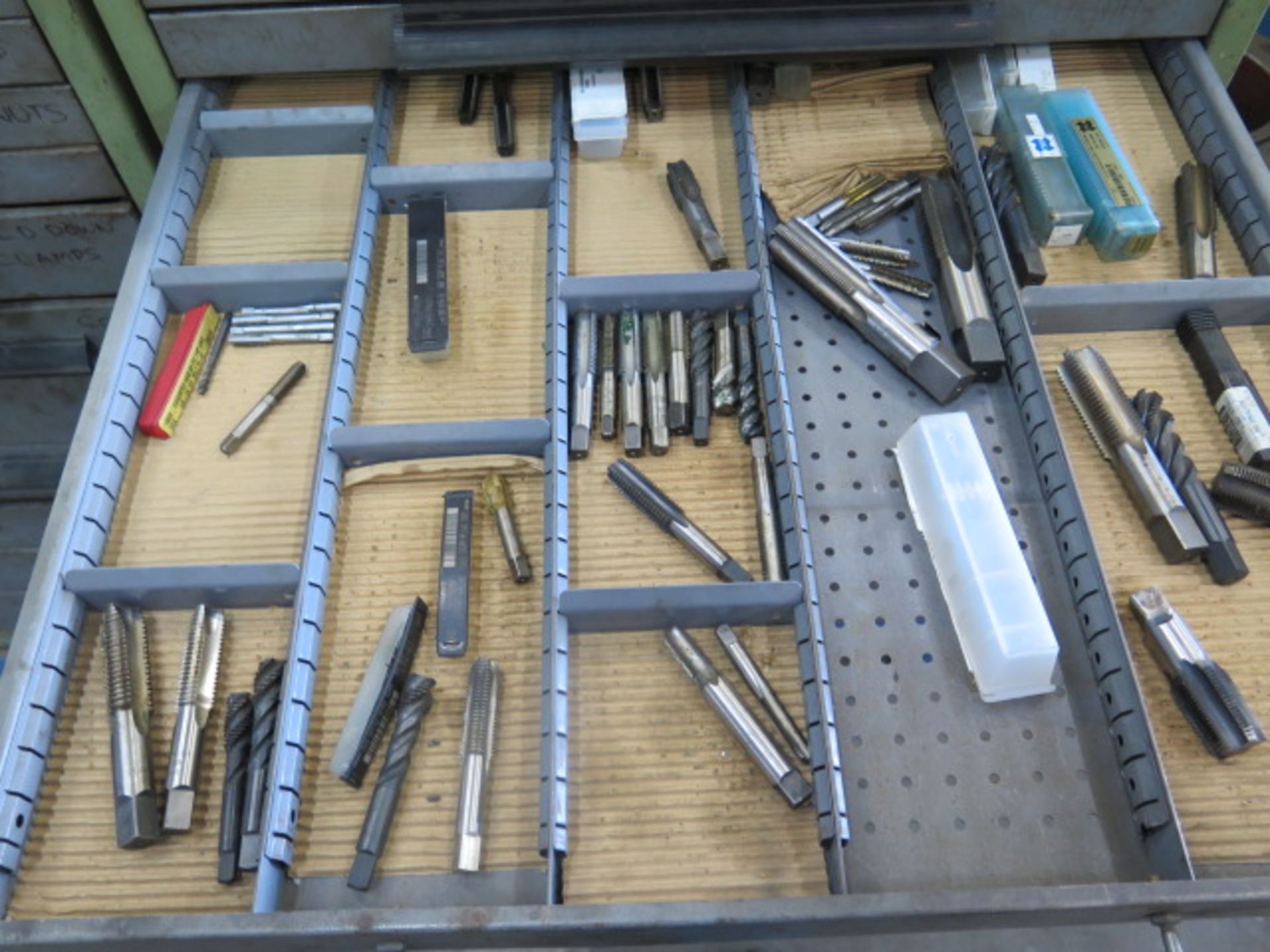 Bott 12-Drawer Tooling Cabinet w/ Endmills, Taps, Drills, Reamers, Spade Drill Bits (SOLD AS-IS - NO - Image 5 of 9