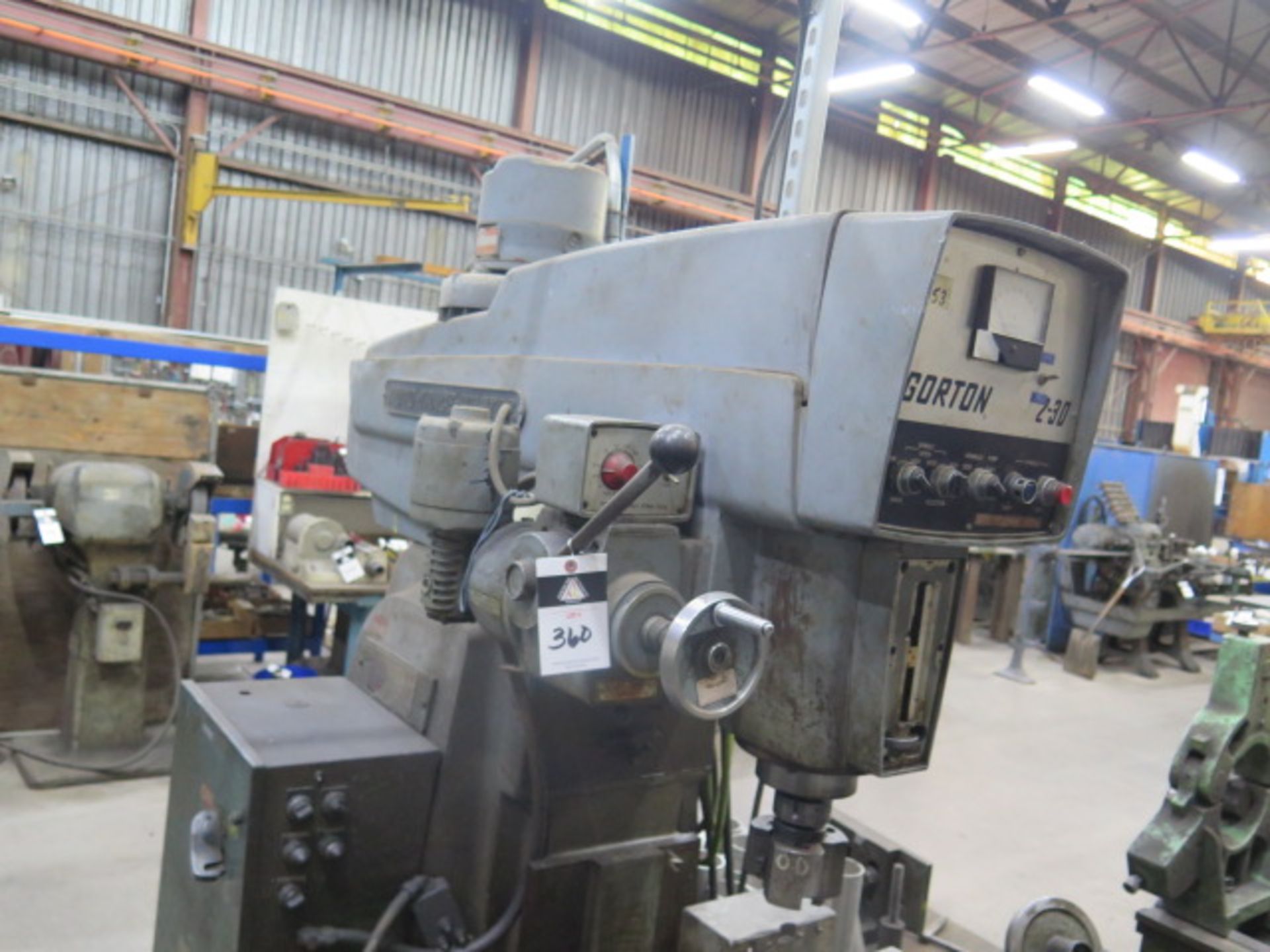 Gorton 2-30 Auto Trace Master Vertical Mill w/ Universal Kwik-Switch Taper Spindle, SOLD AS IS - Image 3 of 9